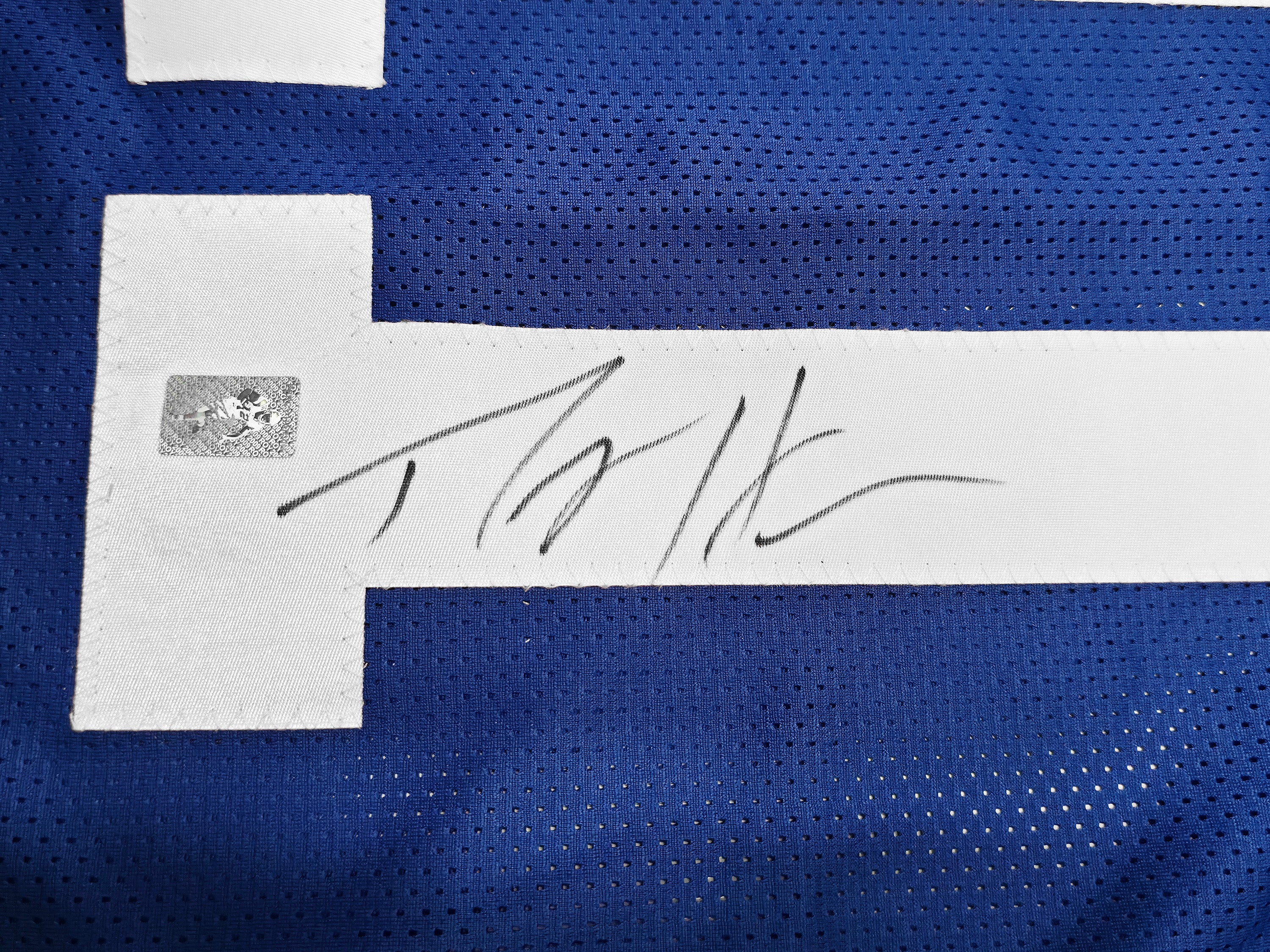 Seattle Seahawks Percy Harvin Autographed Blue Jersey MCS Holo Stock #253903 - Image 4