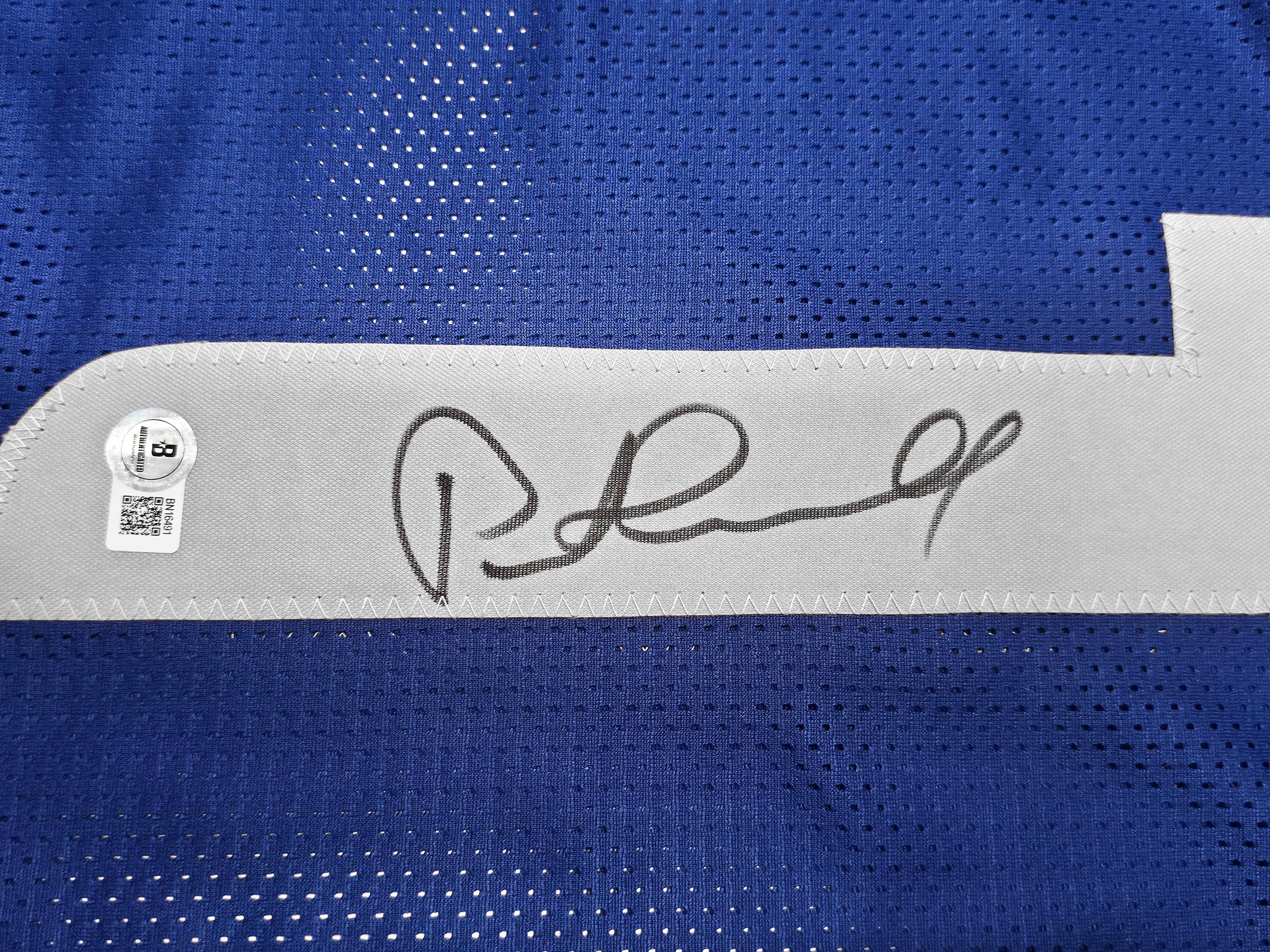 Seattle Seahawks Pete Carroll Autographed Blue Jersey Beckett BAS QR Stock #256903 - Image 3