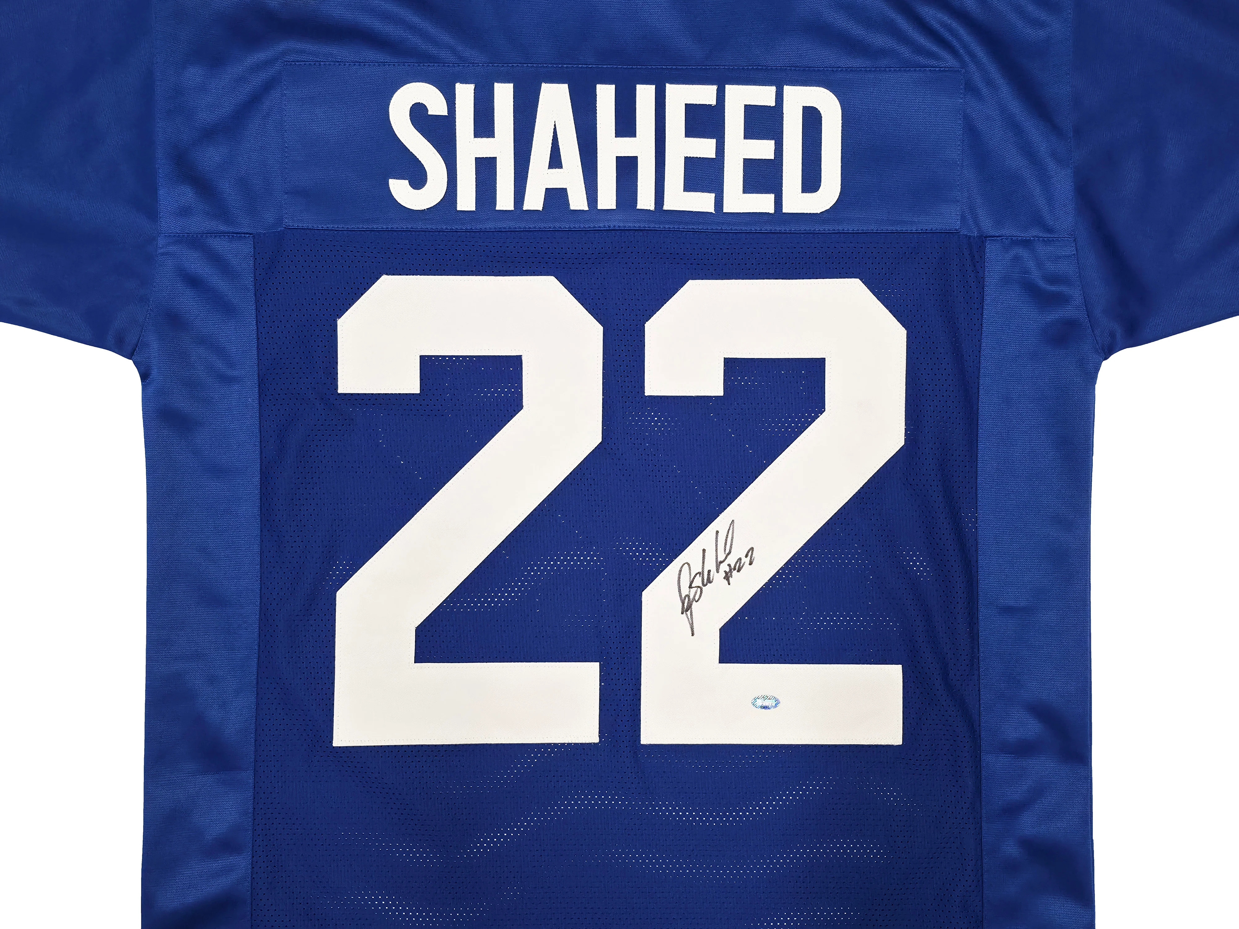 Seattle Seahawks Rashid Shaheed Autographed Blue Jersey MCS Holo Stock #258200 - Image 3