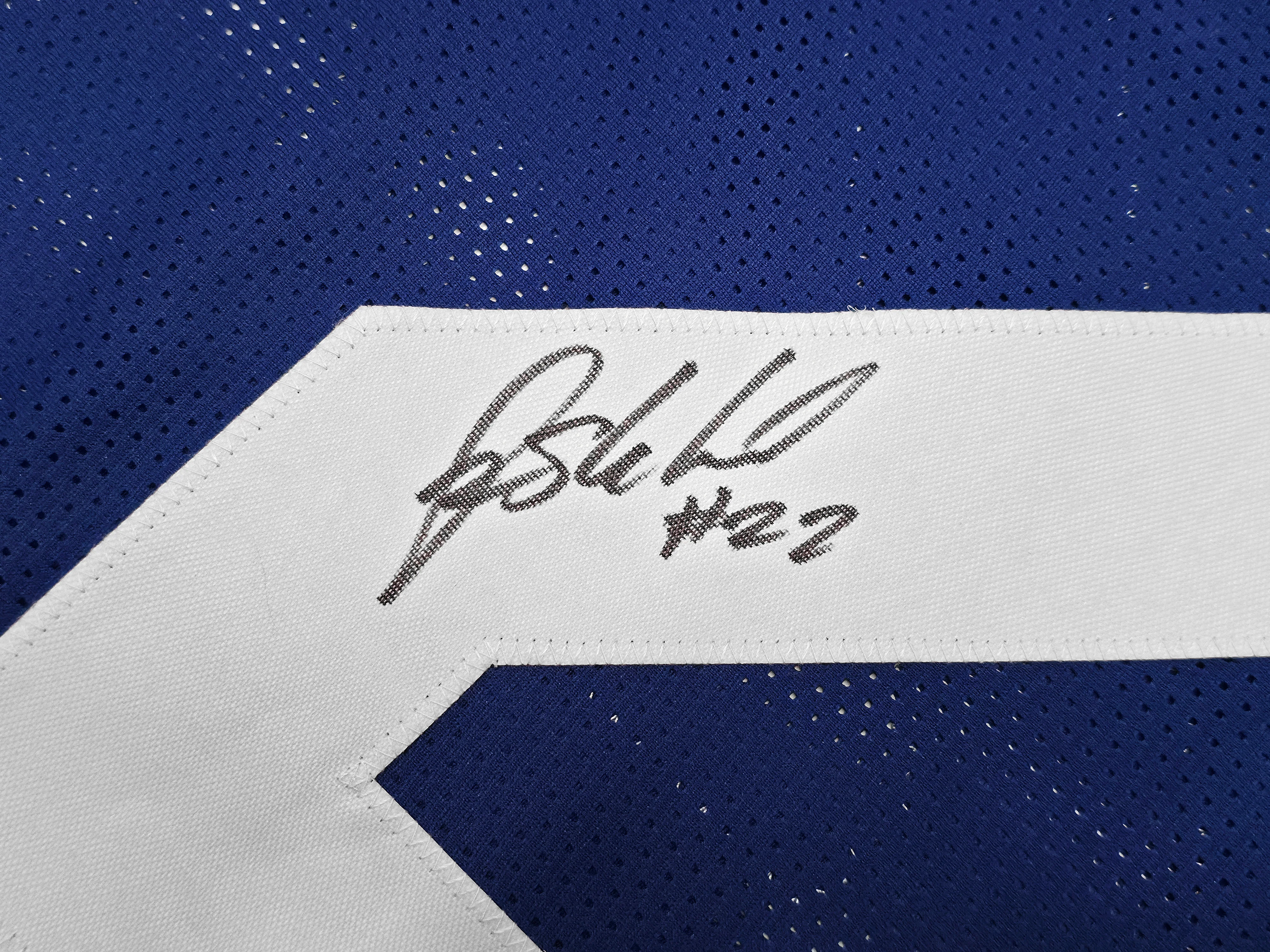 Seattle Seahawks Rashid Shaheed Autographed Blue Jersey MCS Holo Stock #258200 - Image 4
