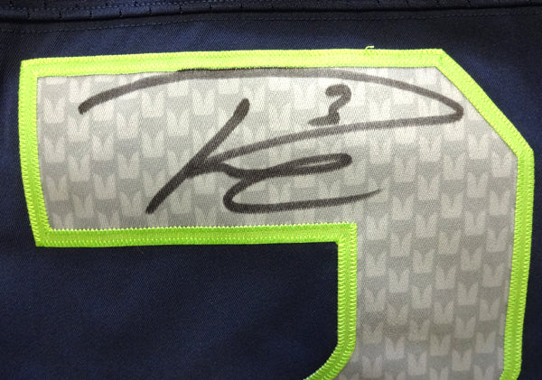 Seattle Seahawks Russell Wilson Autographed Blue Nike Elite Jersey Size 44 RW Holo Stock #88310 - Image 3