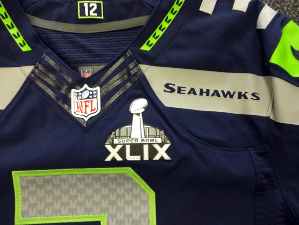 Seattle Seahawks Russell Wilson Autographed Blue Nike Elite Jersey Size 44 RW Holo Stock #88310 - Image 5