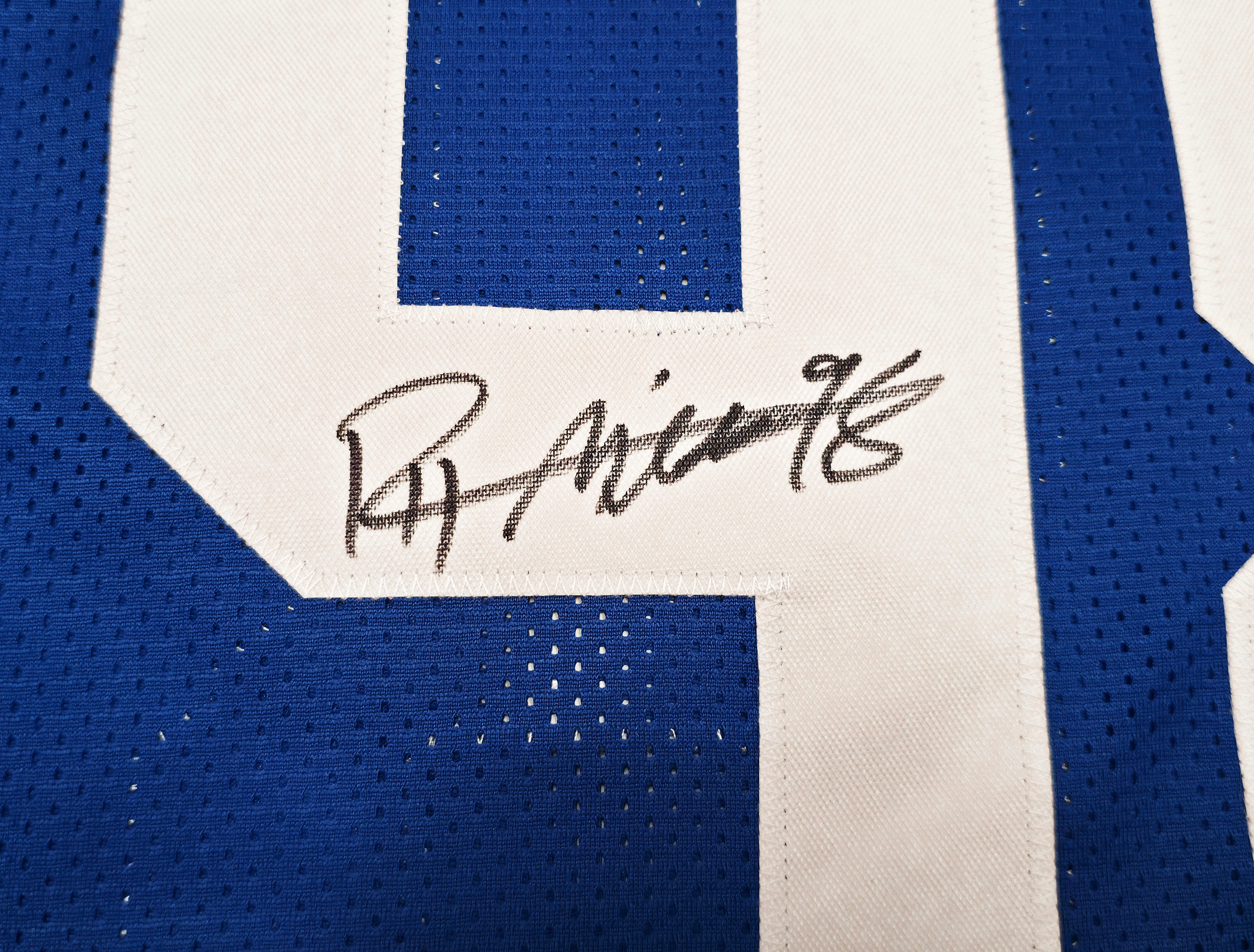 Seattle Seahawks Rylie Mills Autographed Blue Throwback Jersey MCS Holo Stock #262430 - Image 3