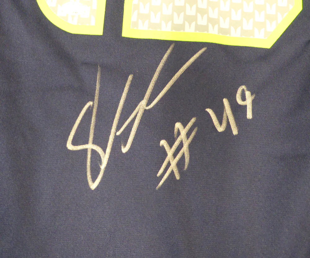 Seattle Seahawks Shaquem Griffin Autographed Blue Nike Jersey Size M MCS Holo Stock #134401 - Image 3