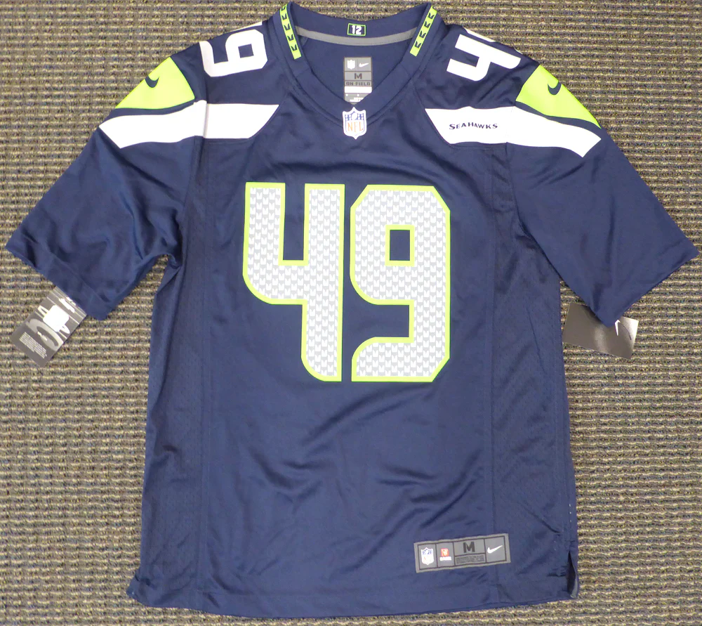 Seattle Seahawks Shaquem Griffin Autographed Blue Nike Jersey Size M MCS Holo Stock #134401 - Image 4