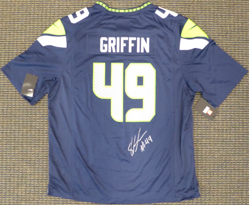 Seattle Seahawks Shaquem Griffin Autographed Blue Nike Jersey Size XXL MCS Holo Stock #134404 - Image 2