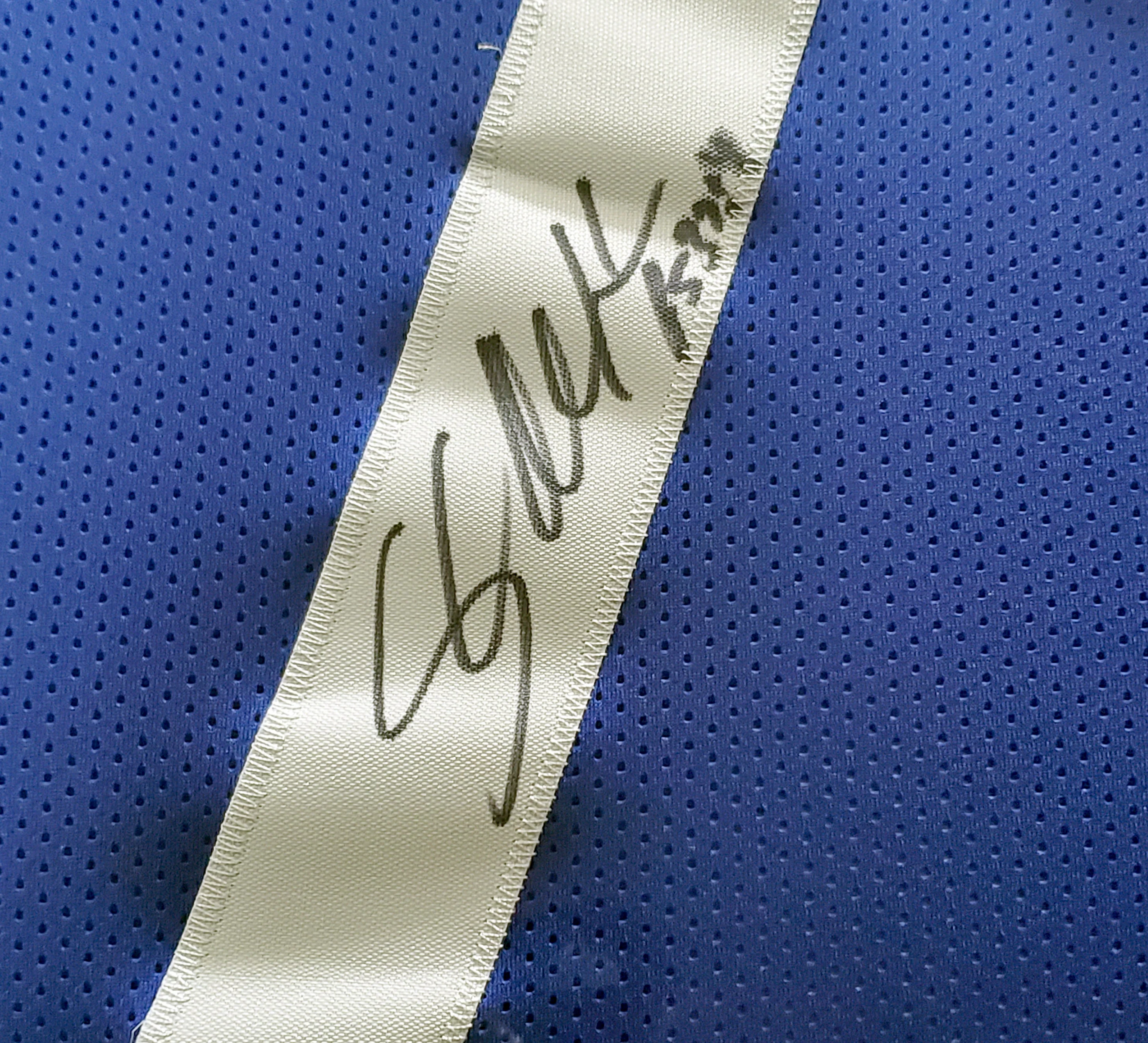 Seattle Seahawks Shaun Alexander Autographed Framed Blue Jersey Beckett BAS Stock #200433 - Image 3