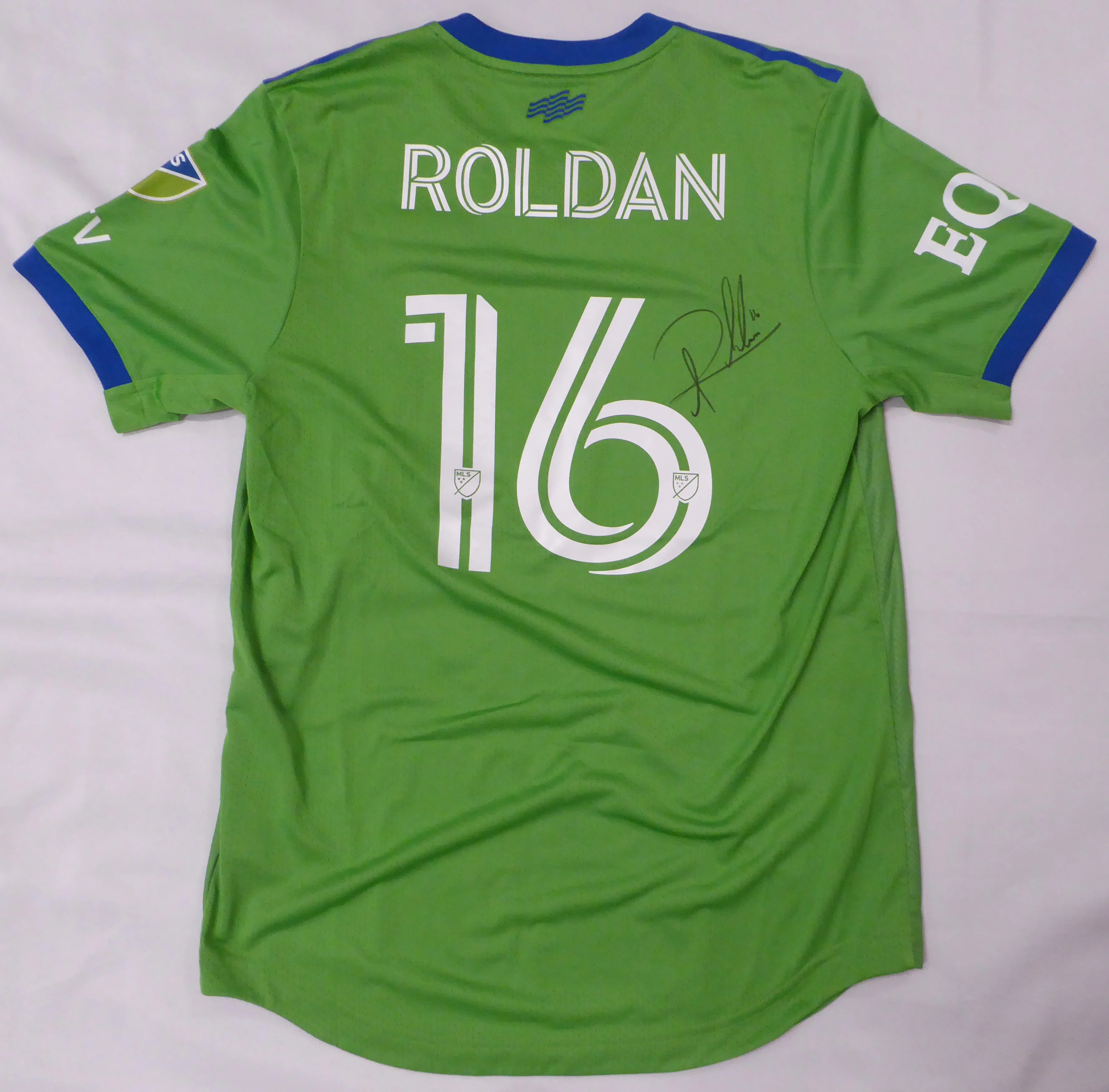 Seattle Sounders Alex Roldan Autographed 2023 Season Match Used Authentic Adidas Green Jersey Fanatics #RG13317757 - Image 2