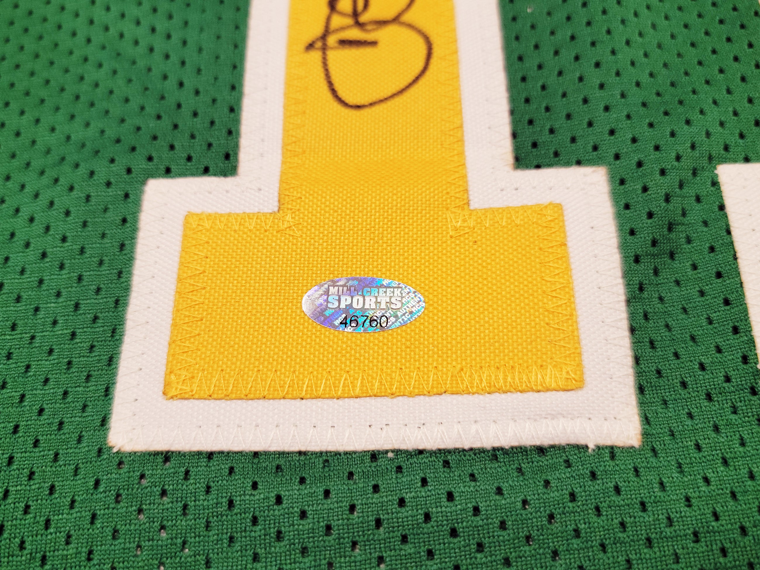 Seattle Supersonics Detlef Schrempf Autographed Green Jersey MCS Holo Stock #202421 - Image 5
