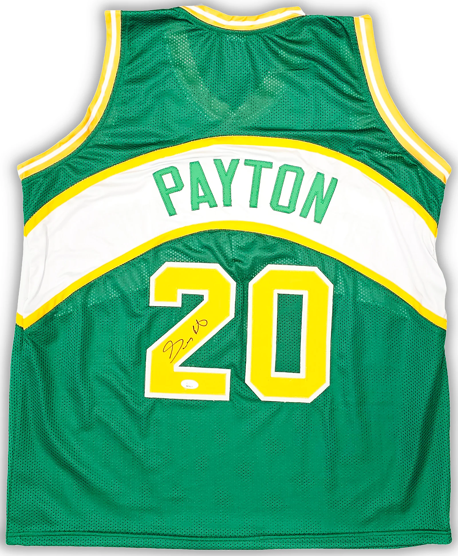 Seattle Supersonics Gary Payton Autographed Green Jersey JSA Stock #215724 - Image 2