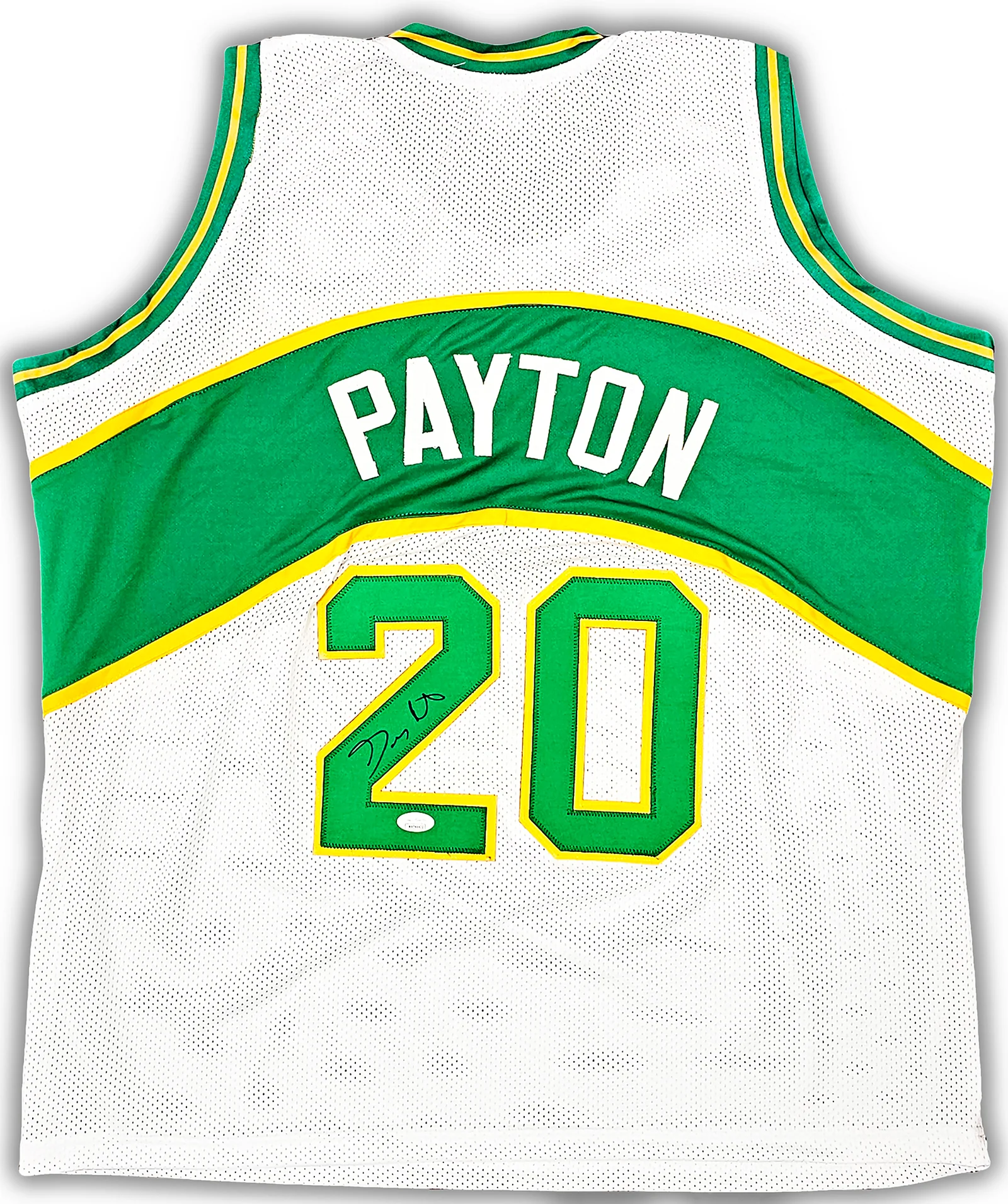 Seattle Supersonics Gary Payton Autographed White Jersey JSA Stock #215728 - Image 2