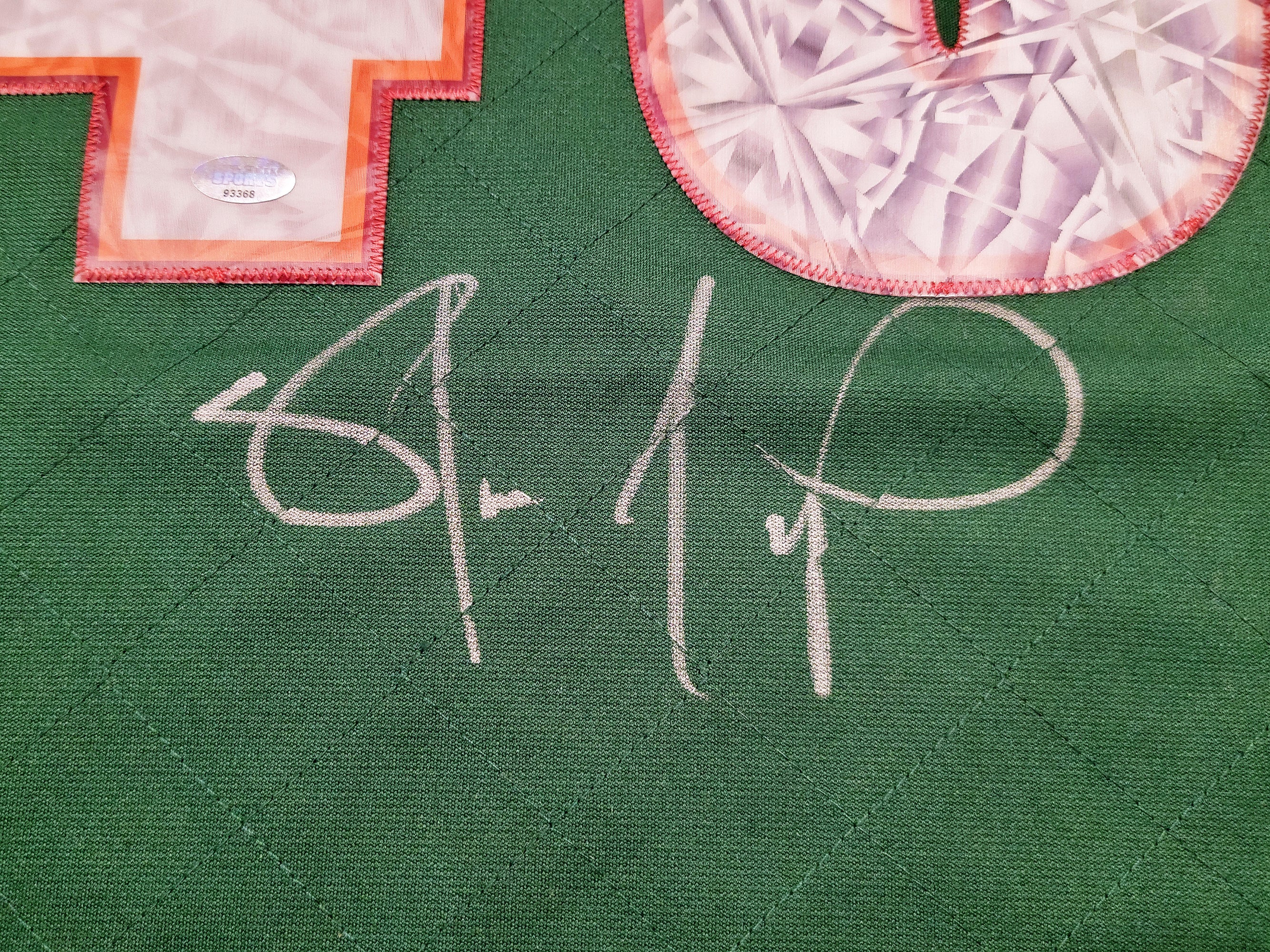 Seattle Supersonics Shawn Kemp Autographed Green Authentic Mitchell & Ness Hardwood Classics Swingman Jersey NBA Top 75 Size M MCS Holo Stock #203425 - Image 4