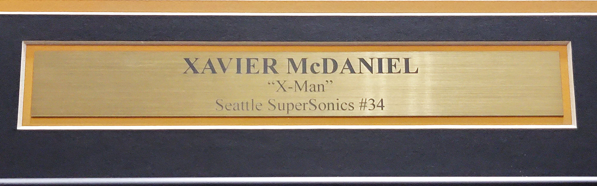 Seattle Supersonics Xavier McDaniel Autographed Framed Green Jersey MCS Holo Stock #209447 - Image 5