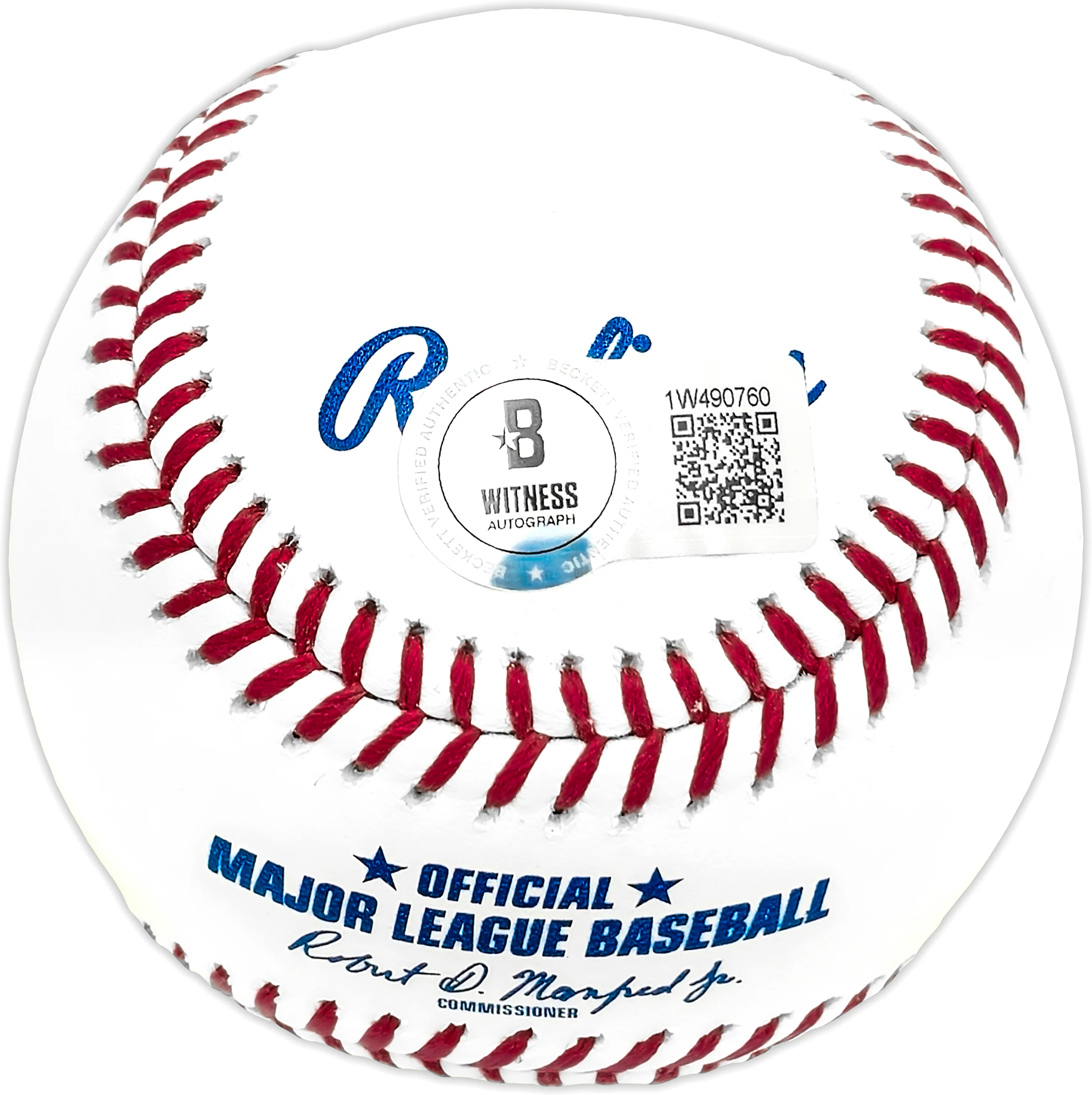 Sebastian Walcott Autographed Official MLB Baseball Texas Rangers Full Name Beckett BAS Witness Stock #227314 - Image 3