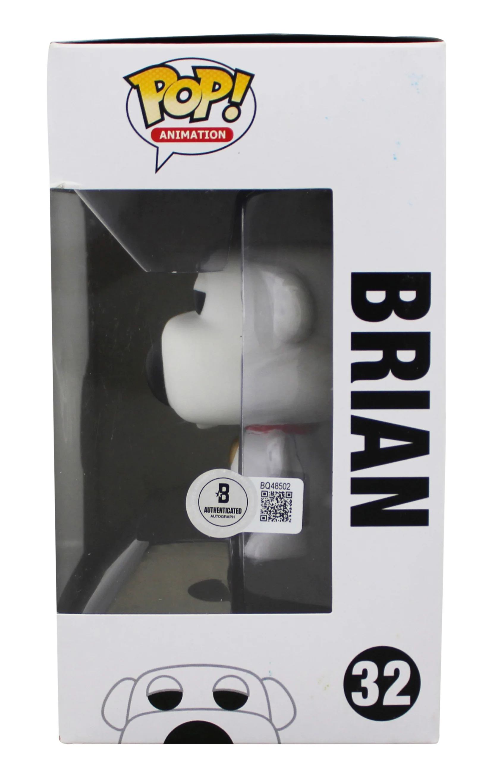 Seth MacFarlane Family Guy Signed Brian #32 Funko Pop Vinyl Figure BAS #BQ48502 - Image 4