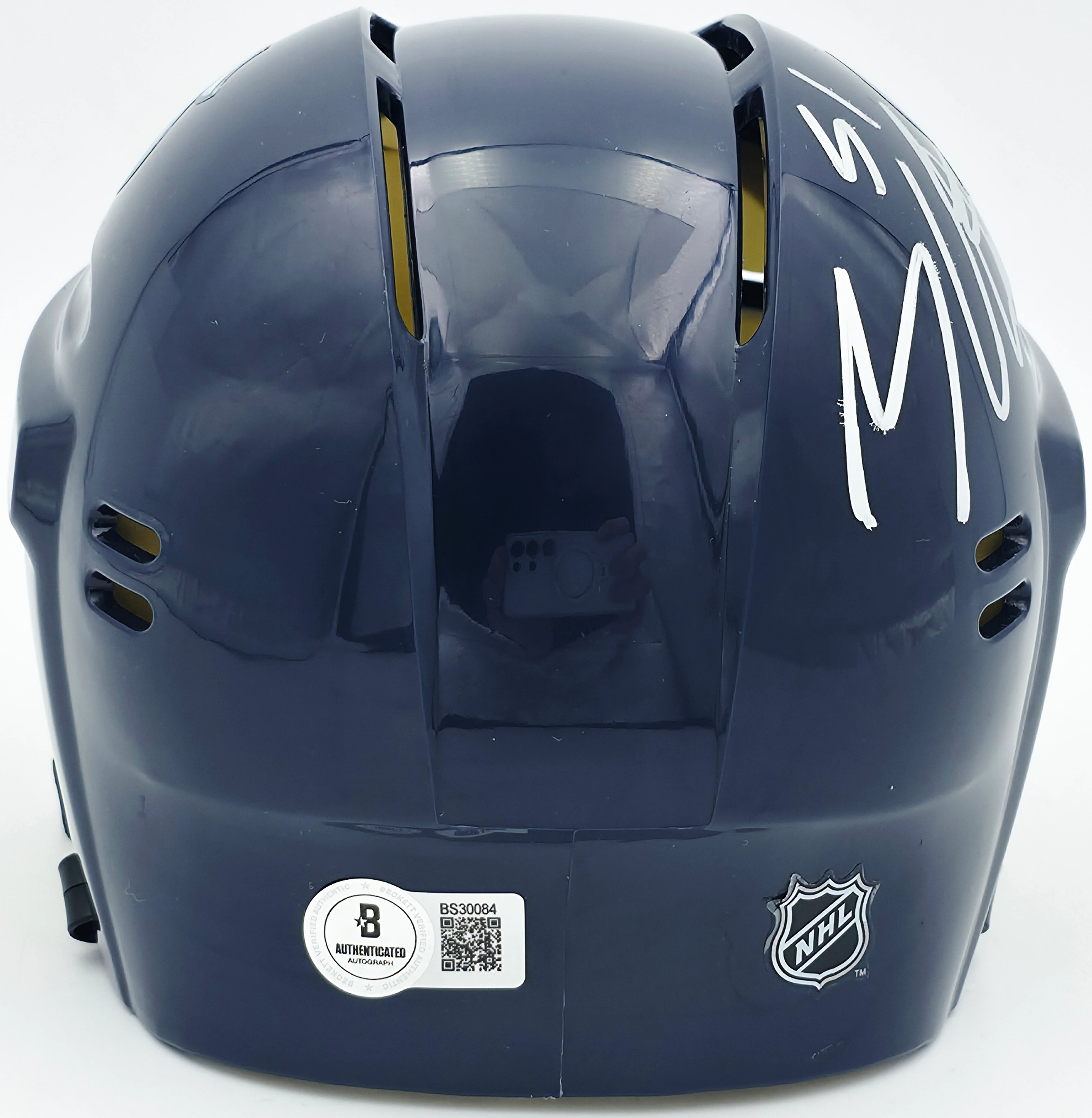 Shane Wright Autographed Seattle Kraken Blue Mini Helmet Beckett BAS QR #BS30084 - Image 5