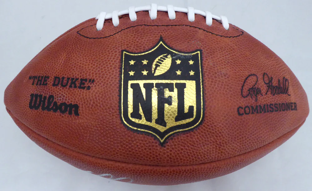 Shaquem & Shaquill Griffin Autographed Official NFL Leather Football Seattle Seahawks (Flat) MCS Holo #79415 - Image 3