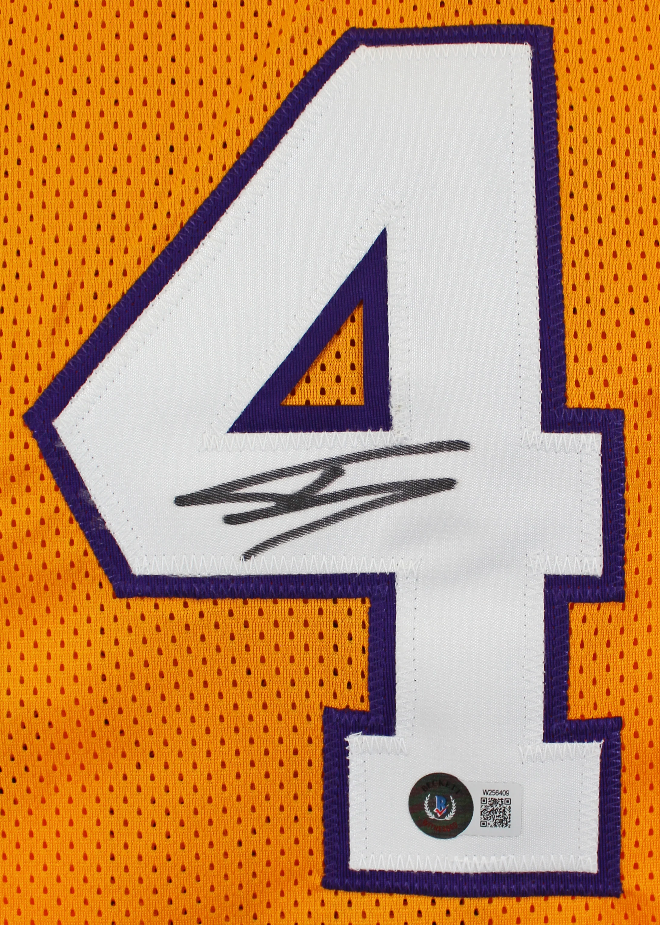 Shaquille O'Neal Authentic Signed Yellow Pro Style Framed Jersey BAS Witnessed 2 - Image 3