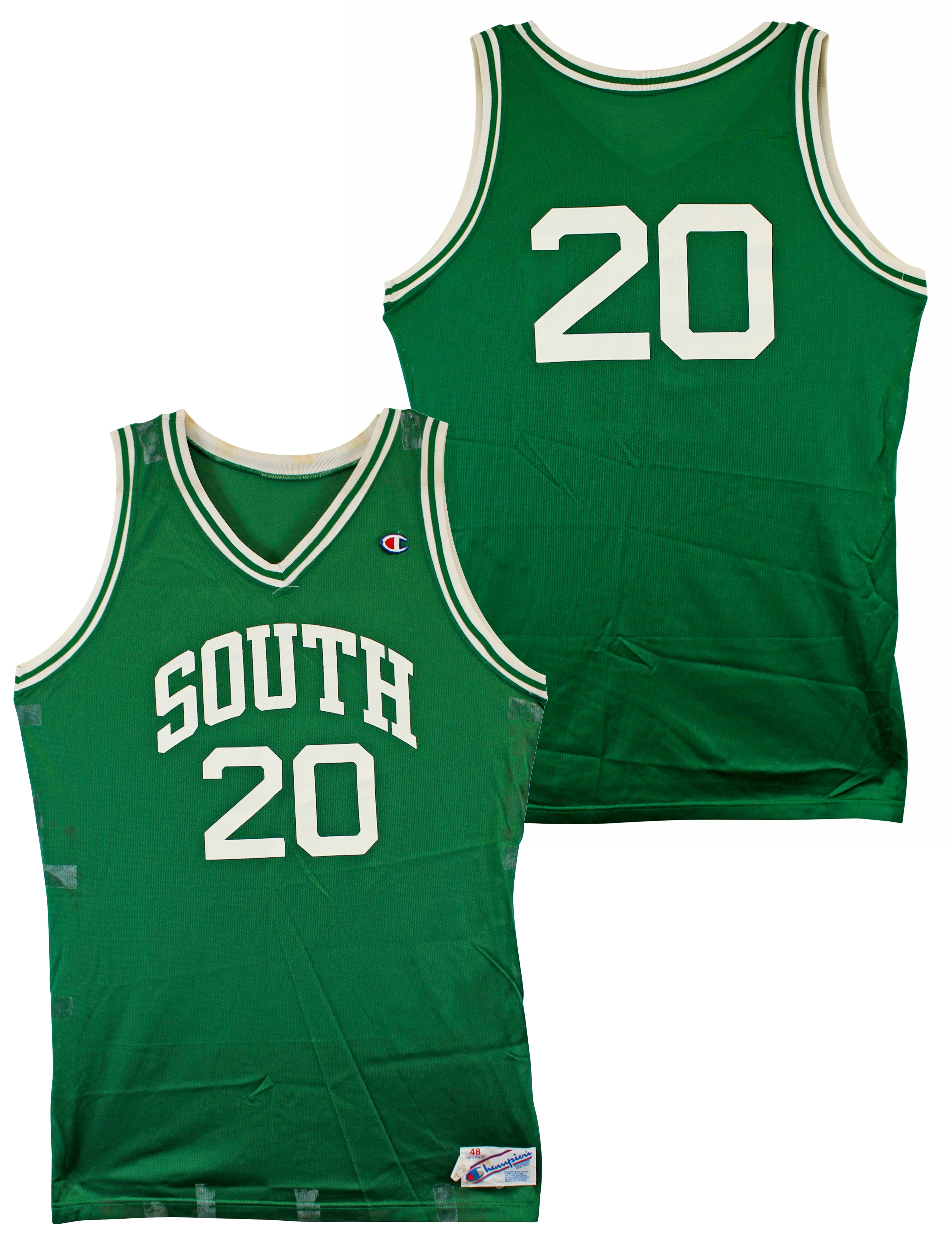 Shaquille O'Neal Game Worn Green 1990 Olympic Festival Jersey SIA Photomatched - Image 2