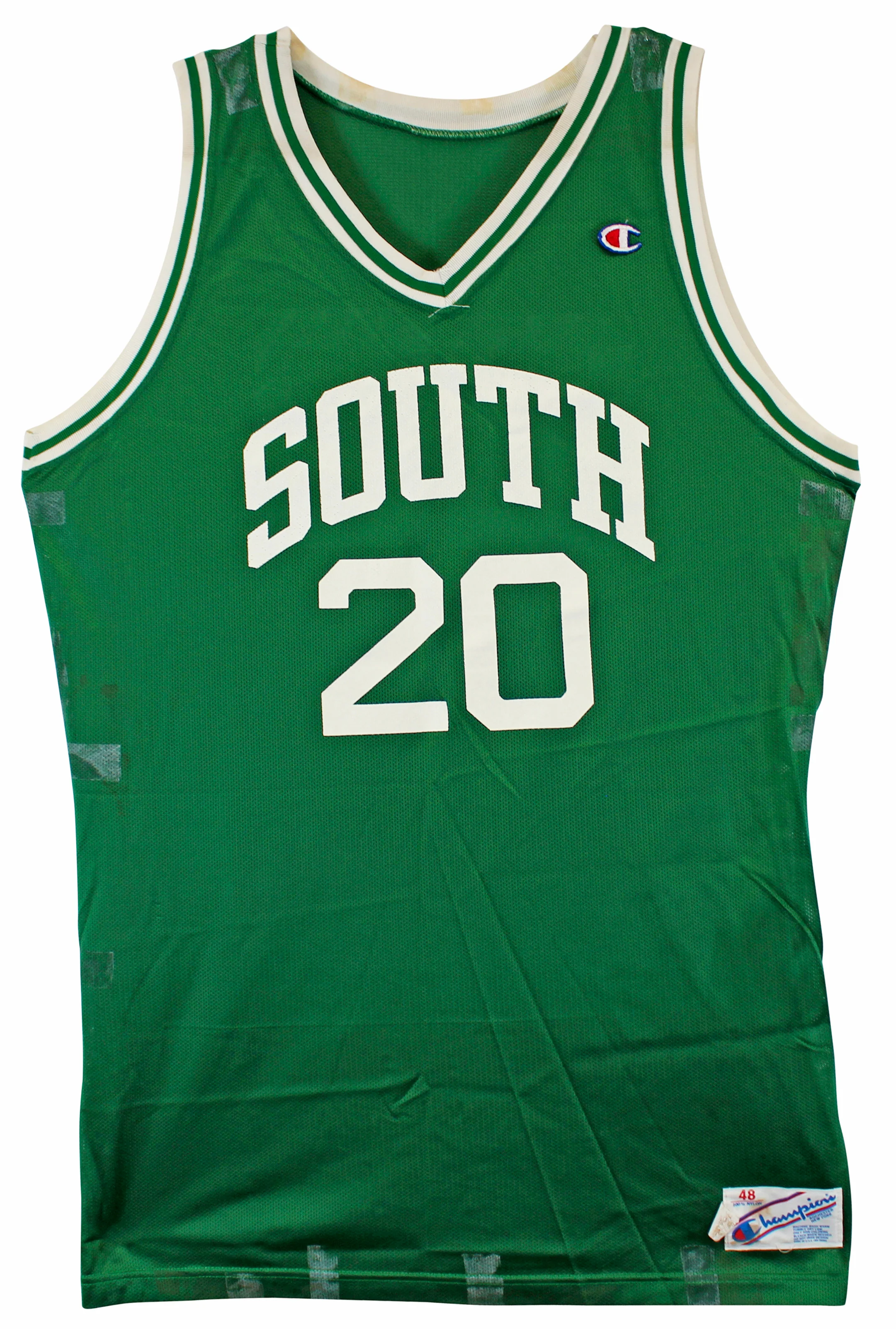 Shaquille O'Neal Game Worn Green 1990 Olympic Festival Jersey SIA Photomatched - Image 3