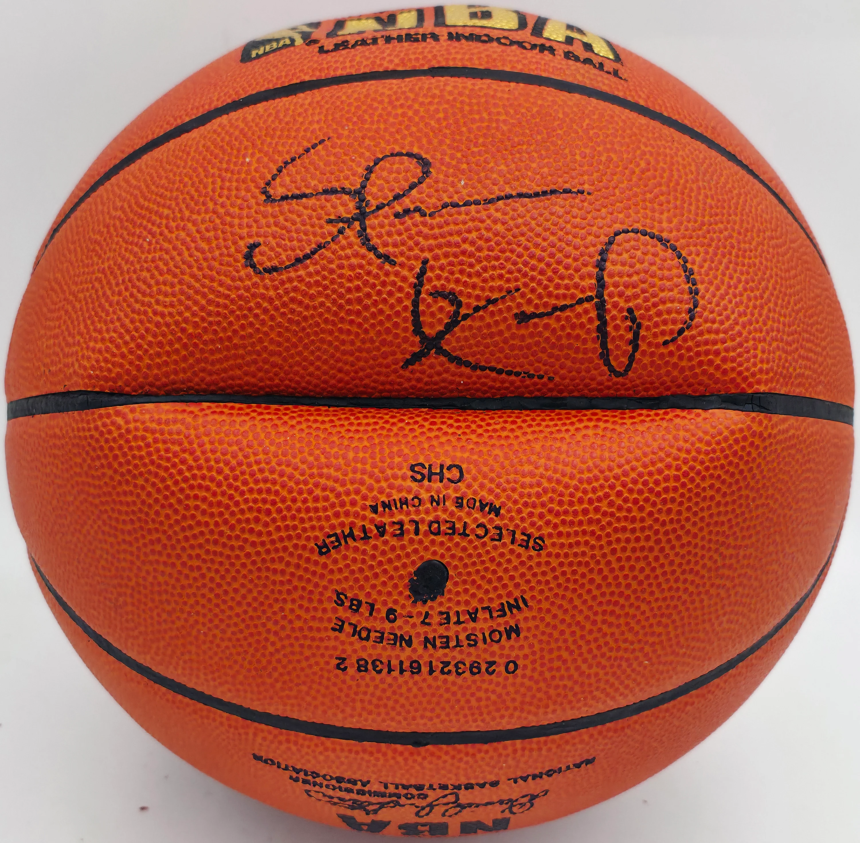 Shawn Kemp Autographed Official NBA Leather Basketball Seattle Supersonics (Flat) JSA #AZ56123