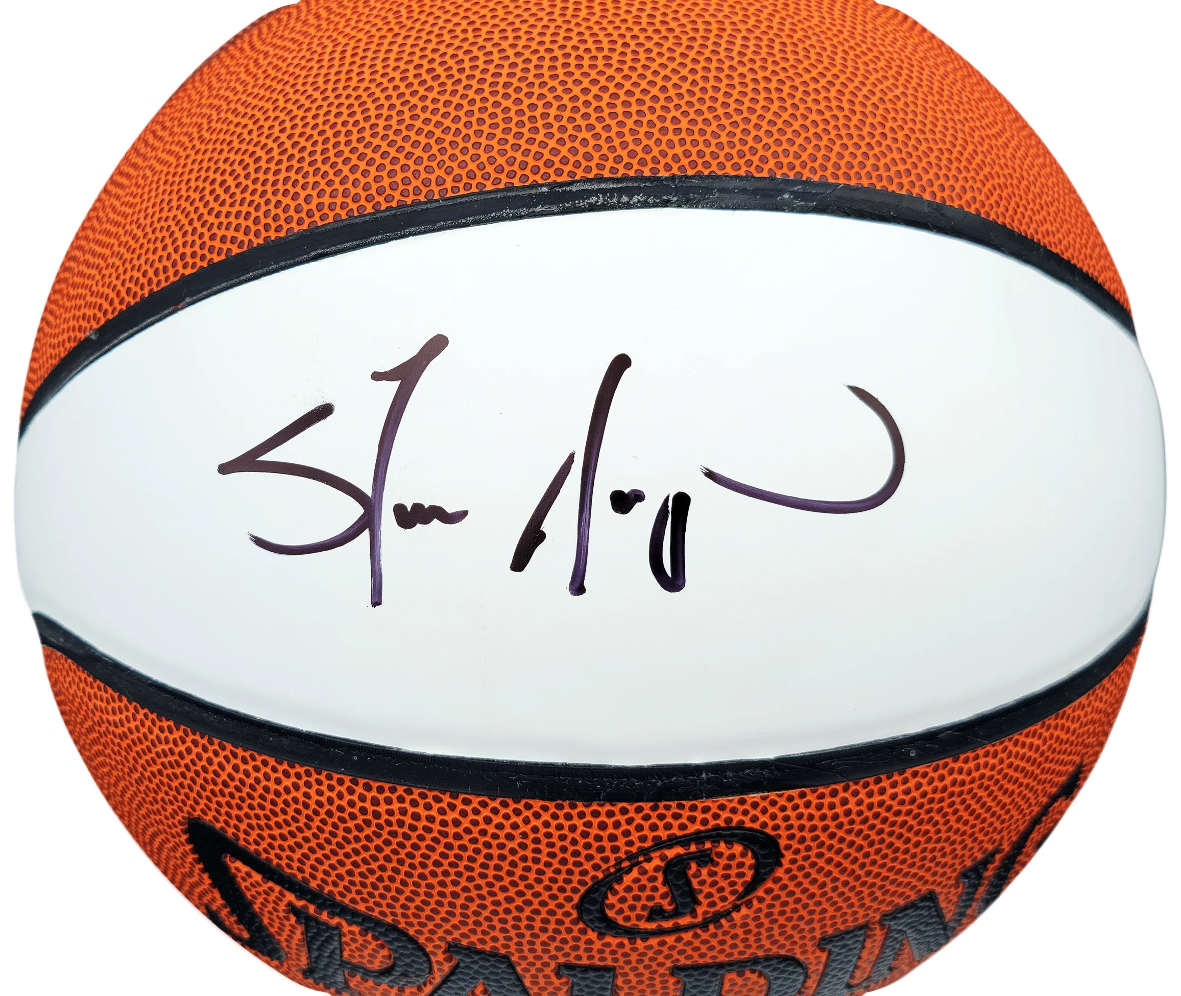 Shawn Kemp Autographed Official Spalding White Logo Basketball Seattle Supersonics MCS Holo Stock #202384 - Image 2
