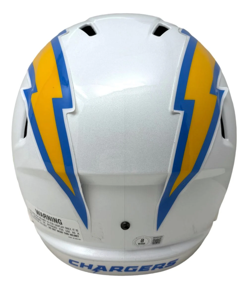 Shawn Merriman Signed Chargers Full Size Replica Speed Helmet Lights Out BAS - Image 3