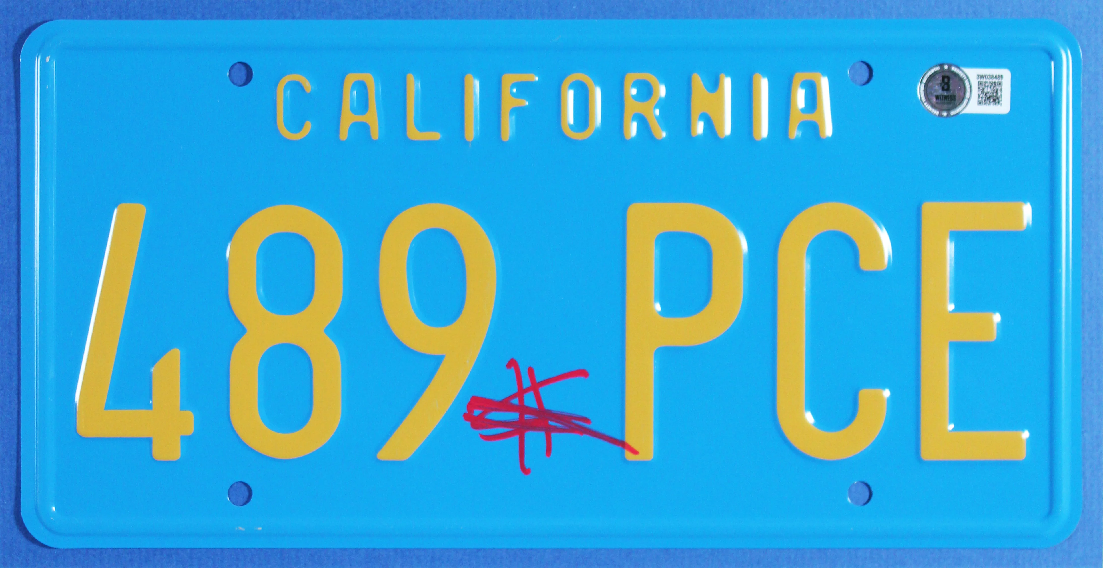 Shia LaBeouf Transformers Authentic Signed & Framed License Plate BAS Witnessed - Image 3