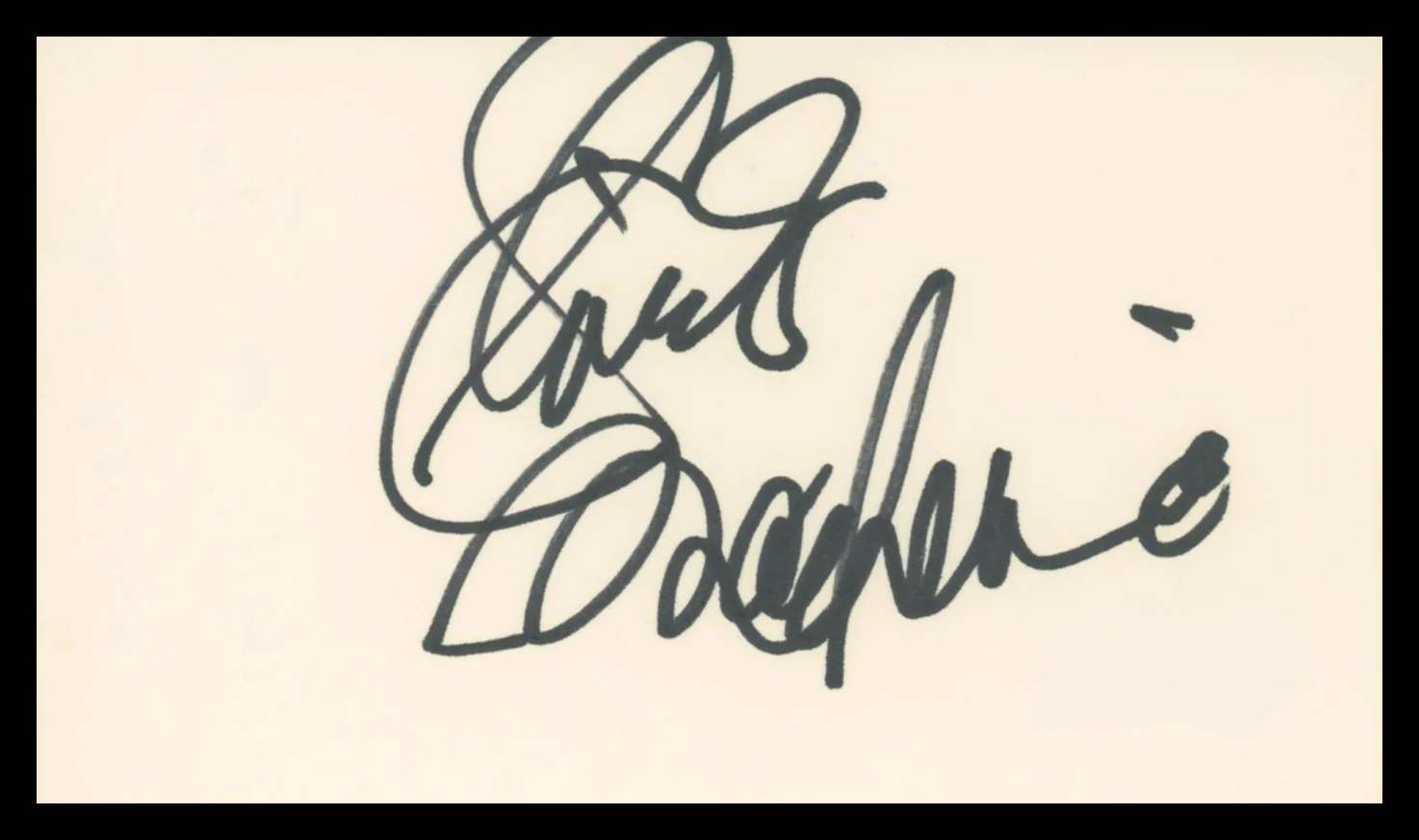 Shirley MacLaine Terms of Endearment Signed 3x5 Index Card BAS #BV04128 - Image 2