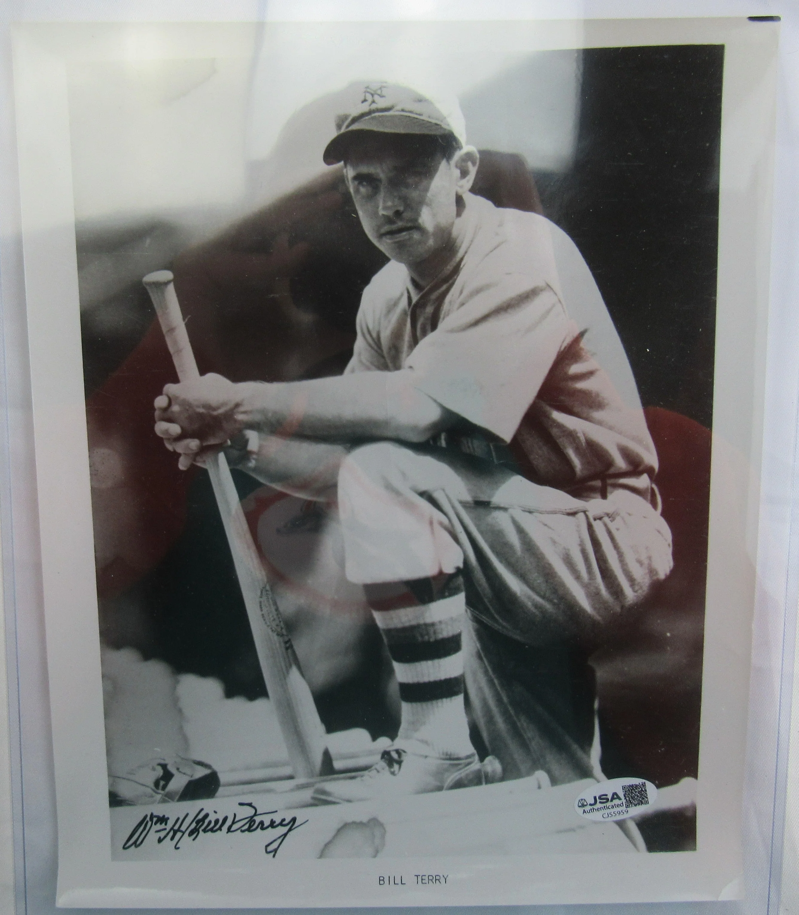 Bill Terry Signed Auto 8x10 Photo JSA CJ55959