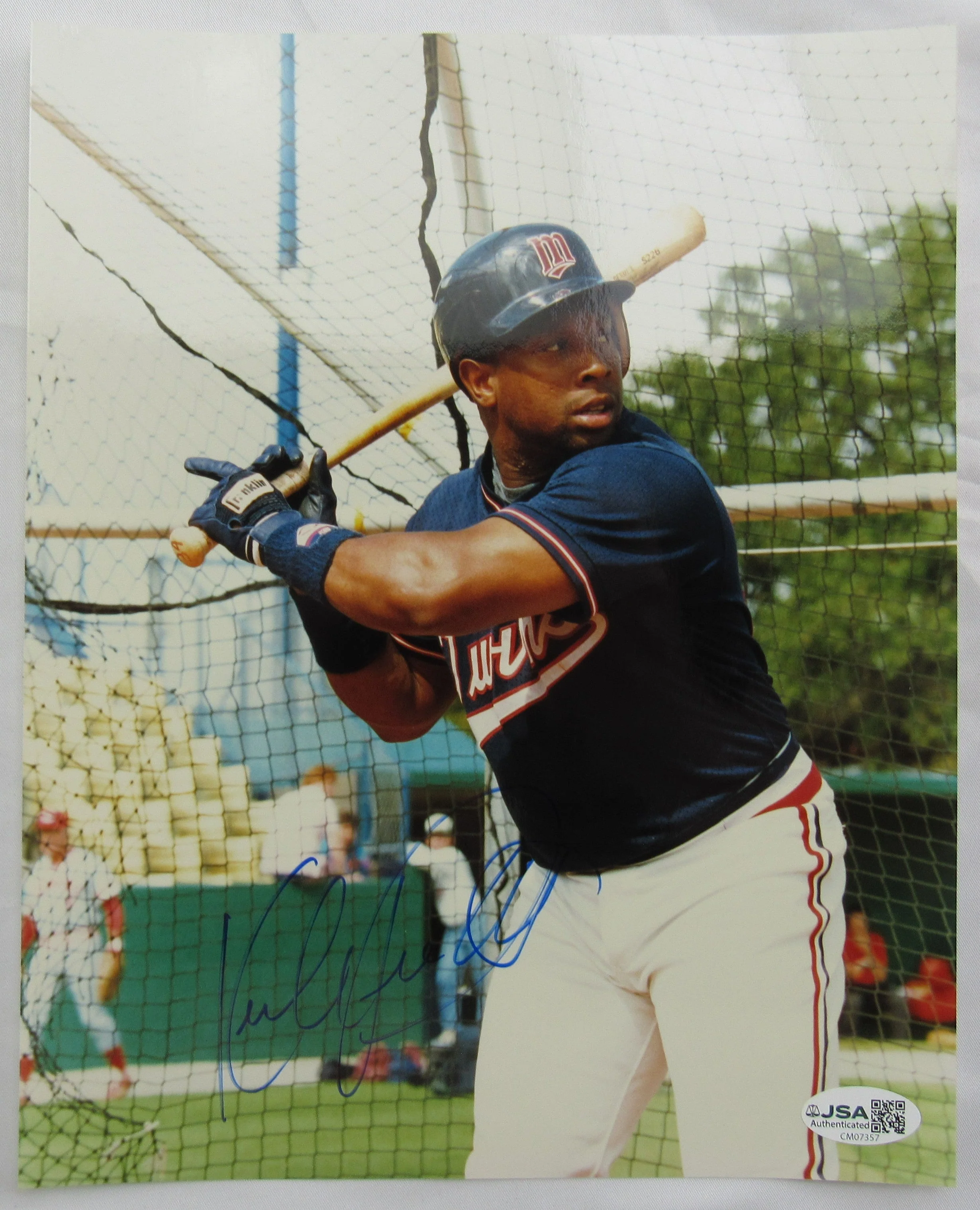 Kirby Puckett Signed Auto 8x10 Photo JSA CM07357