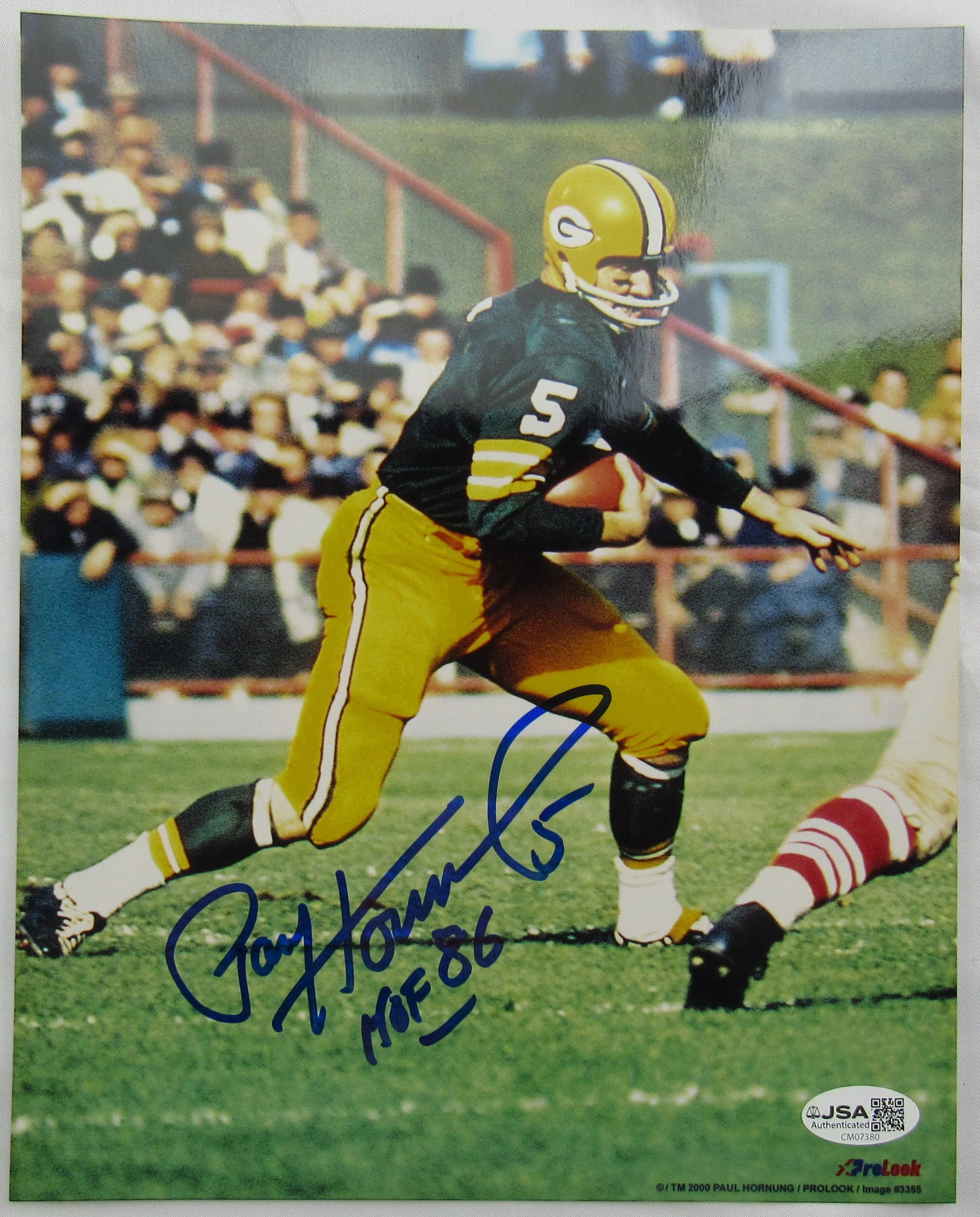 Paul Hornung Signed Auto 8x10 Photo JSA CM07380 w/HOF 86