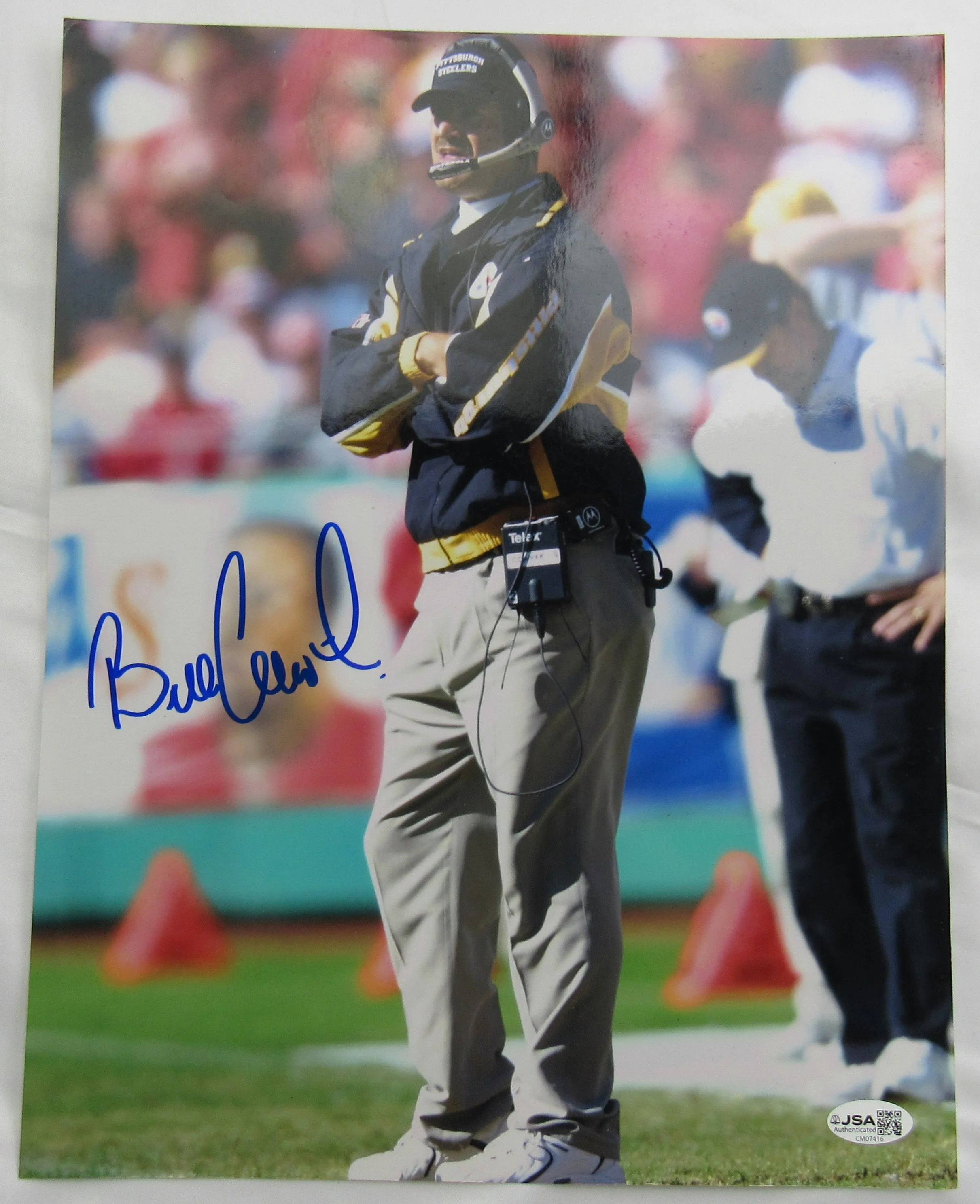 Bill Cowher Signed Auto 11x14 Photo JSA CM07416