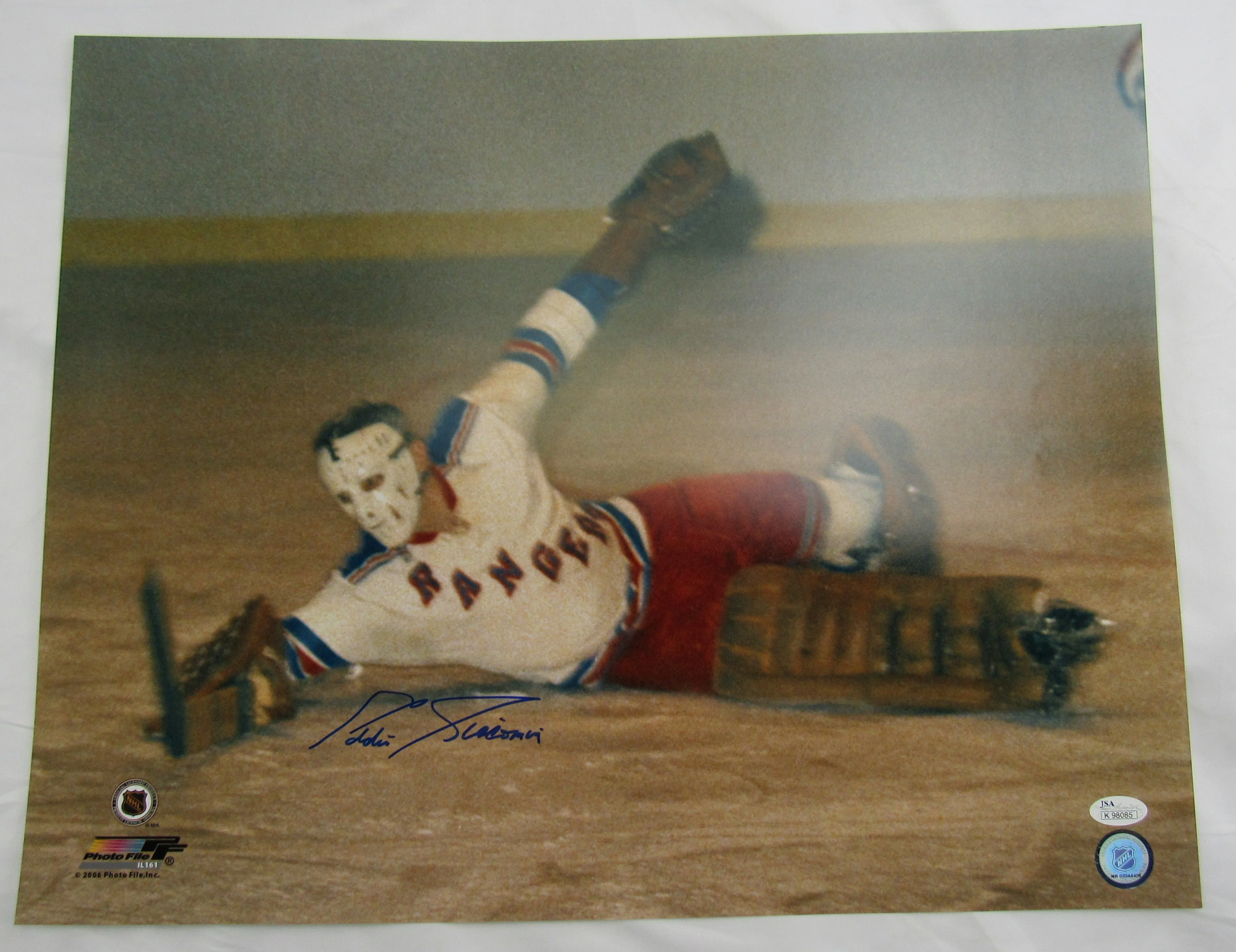 Eddie Giacomin Signed Auto 16x20 Photo JSA K98085