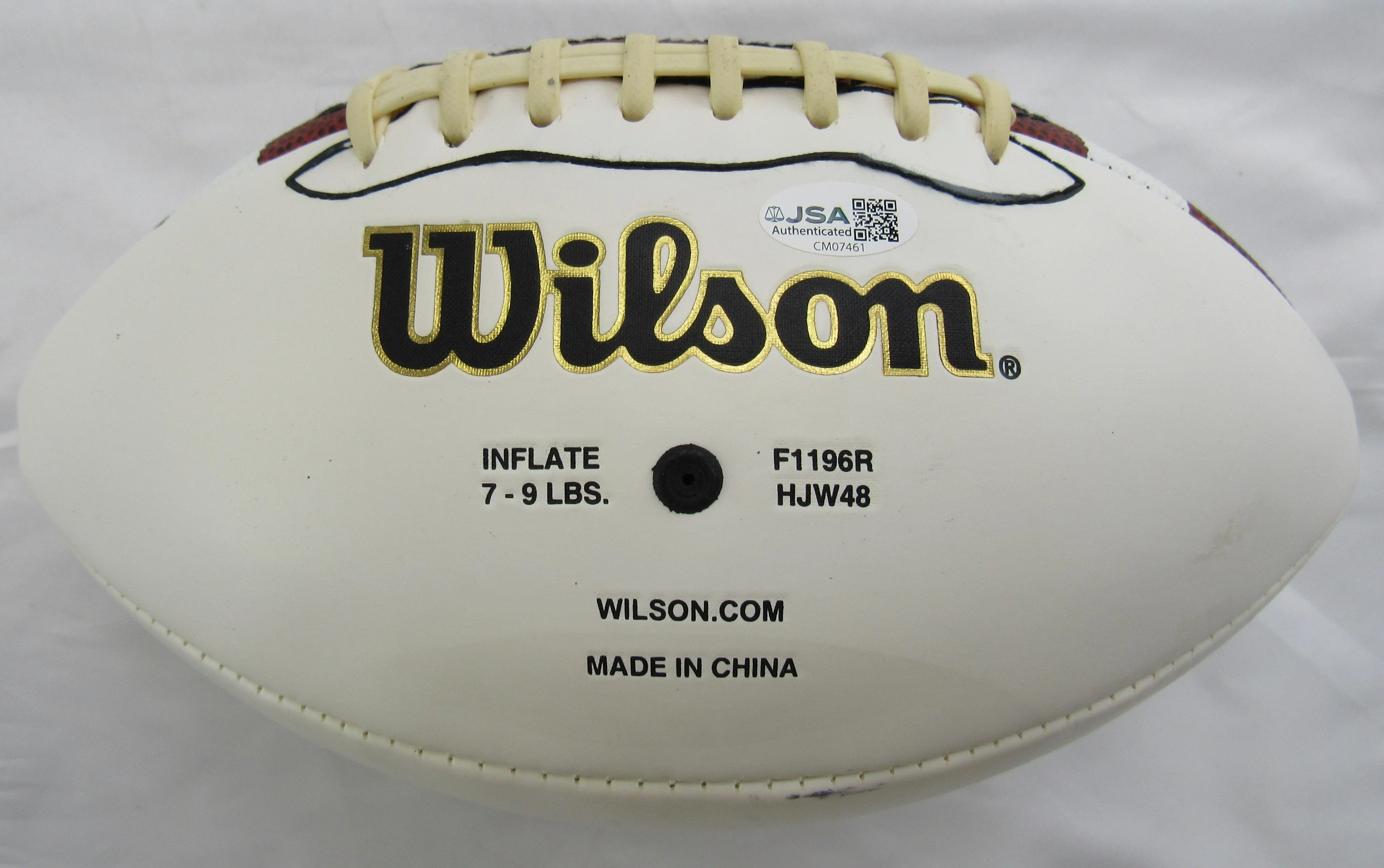 Warren Moon Signed Auto Wilson Football JSA CM07461 - Image 3