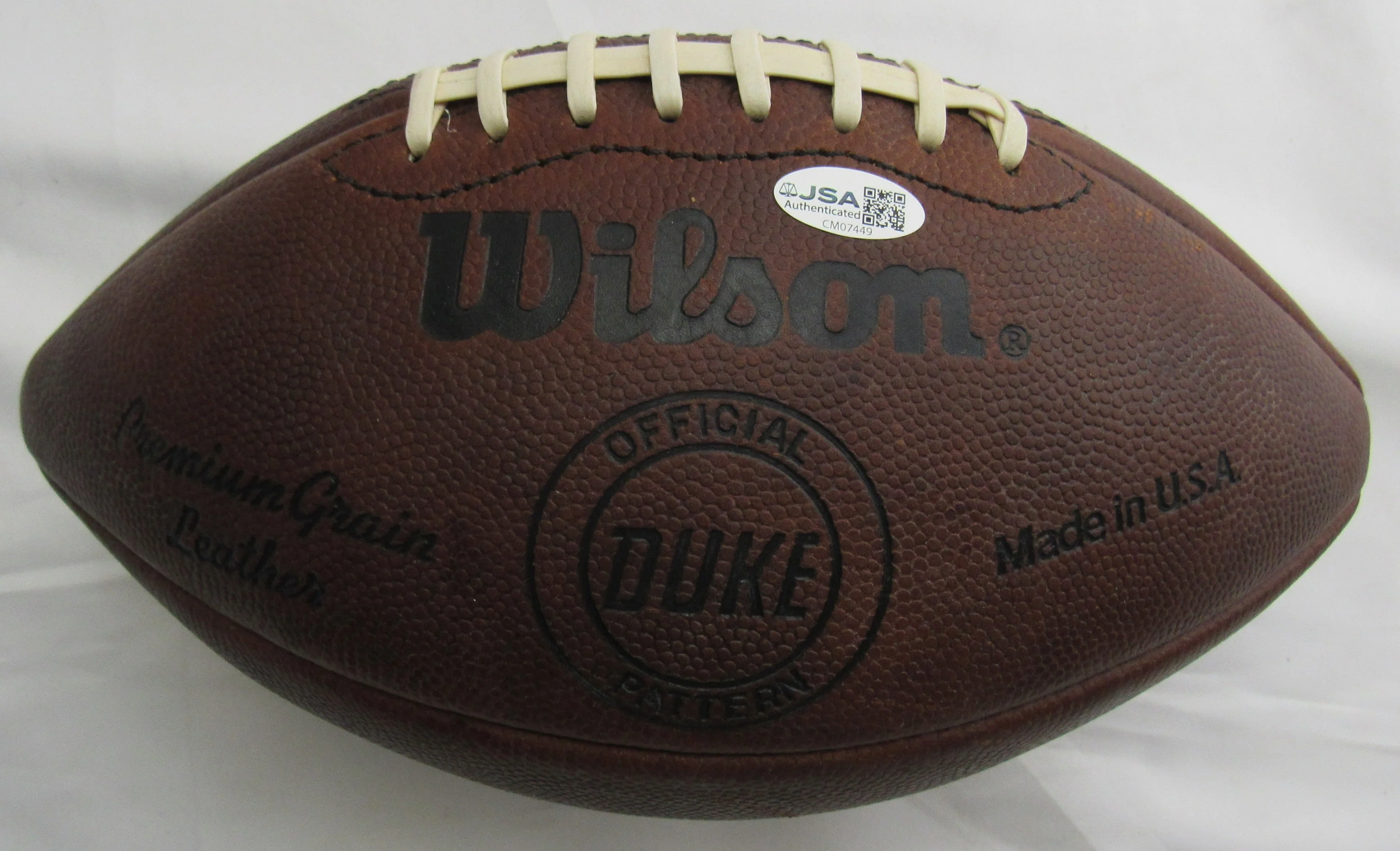 Y.A Tittle Signed Auto Wilson Football JSA CM07449 w/3 Inscriptions - Image 3