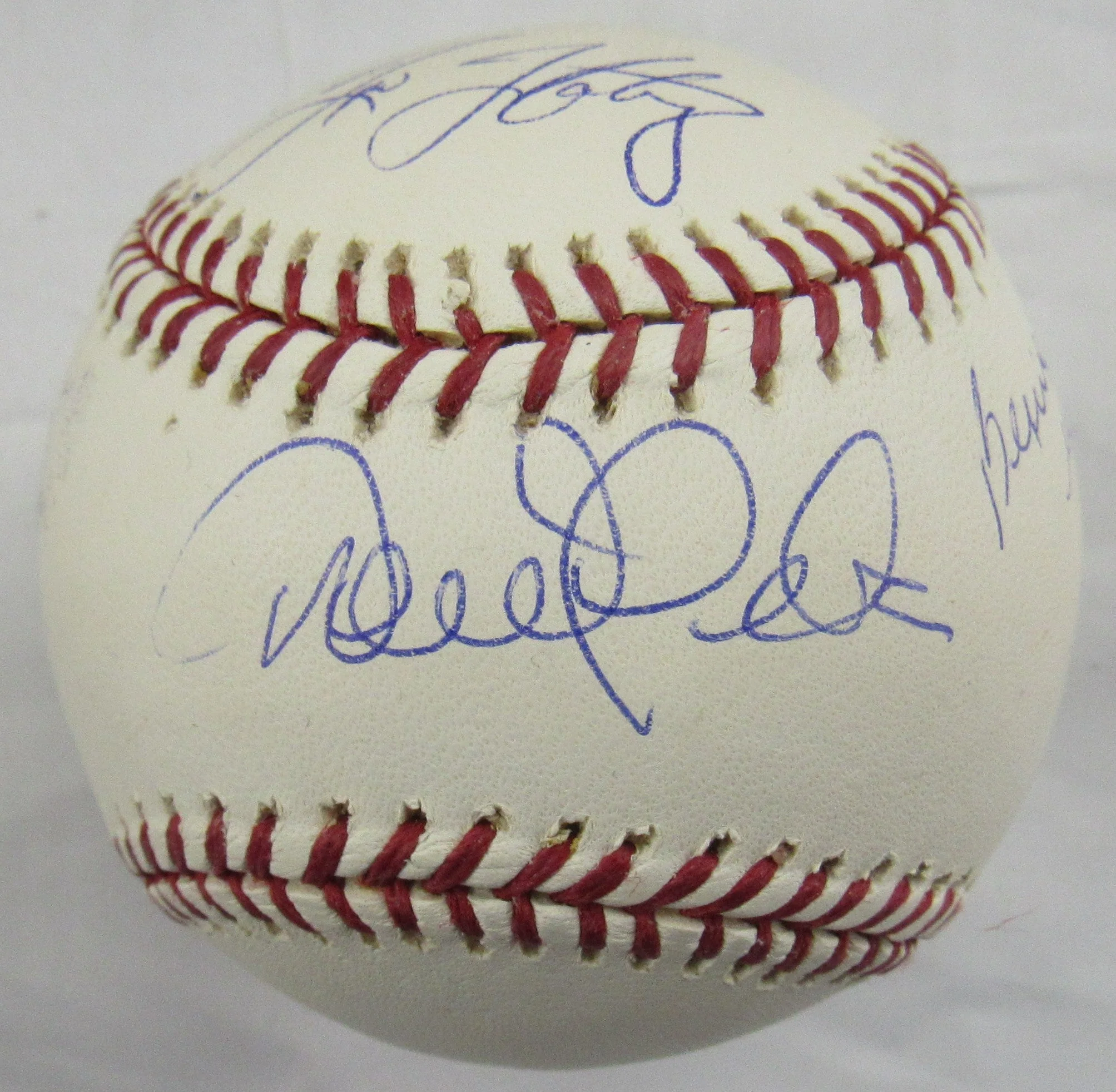 Derek Jeter Tino Martinez Bernie Williams Multi Signed Auto Rawlings Baseball Steiner Hologram