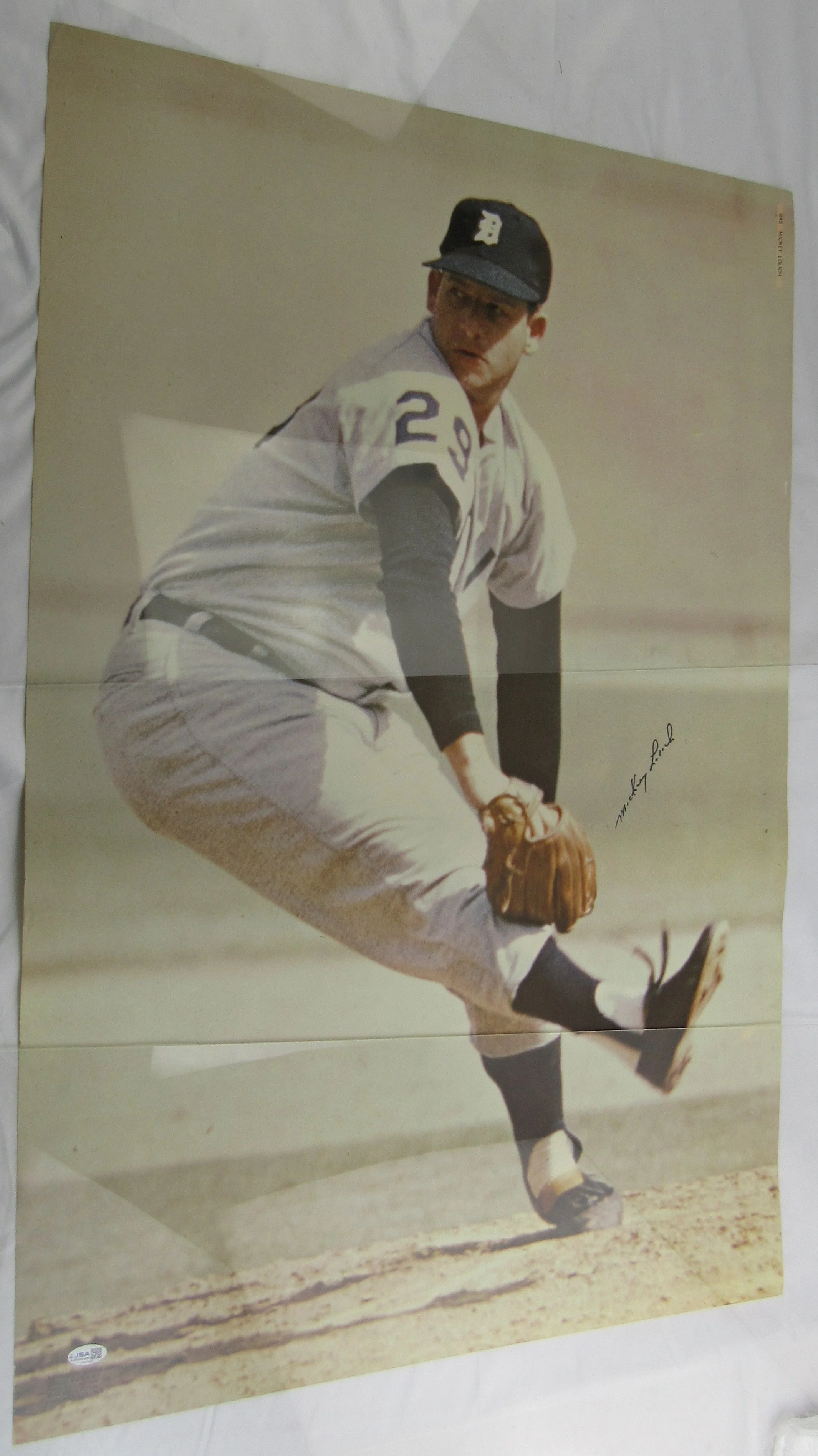 Mickey Lolich Signed Sports Illustrated Auto 24x36 Baseball Poster JSA CM07488