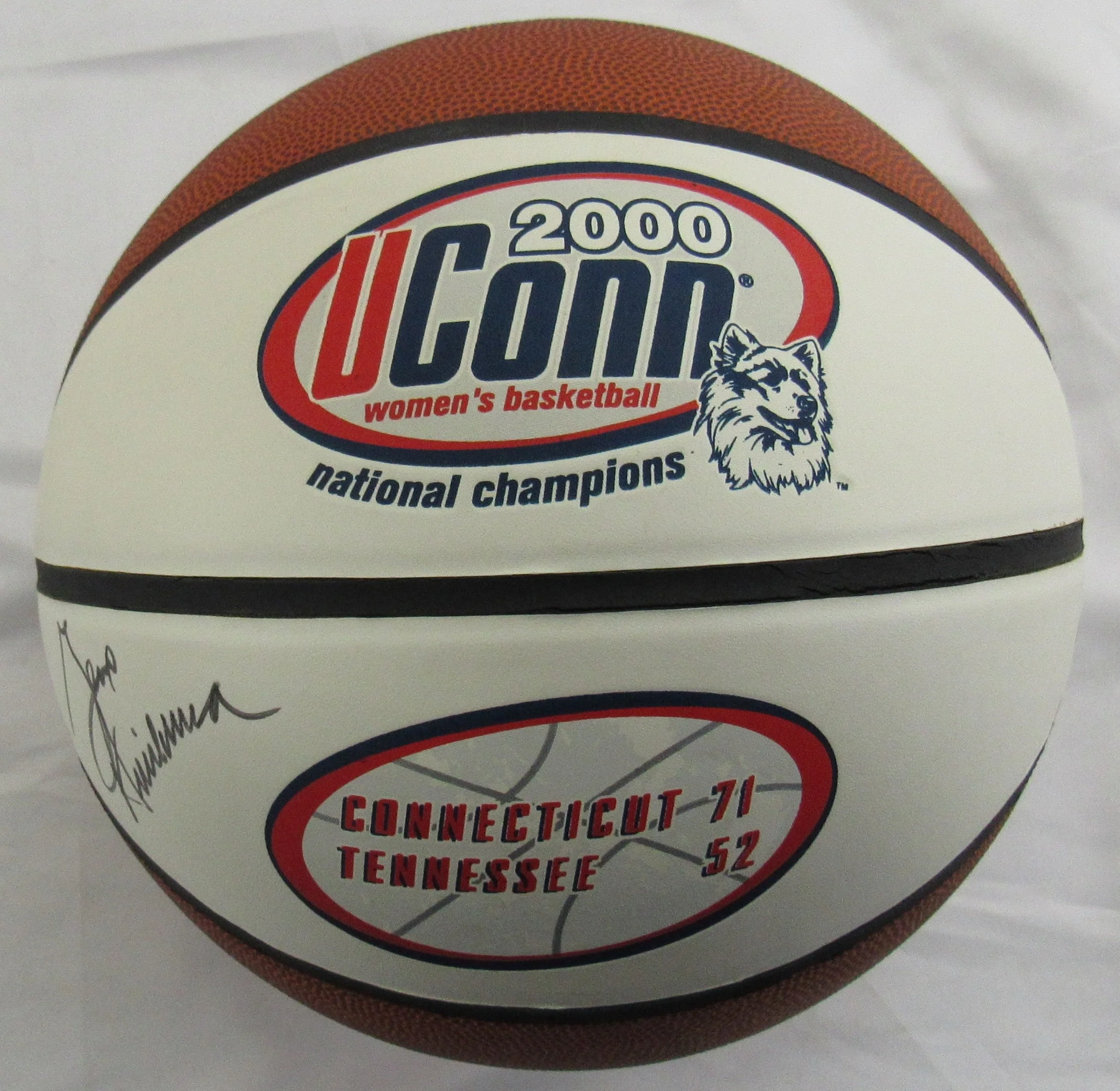 Geno Auriemma Signed Auto 2000 UConn National Champions Basketball JSA CL29252 - Image 3