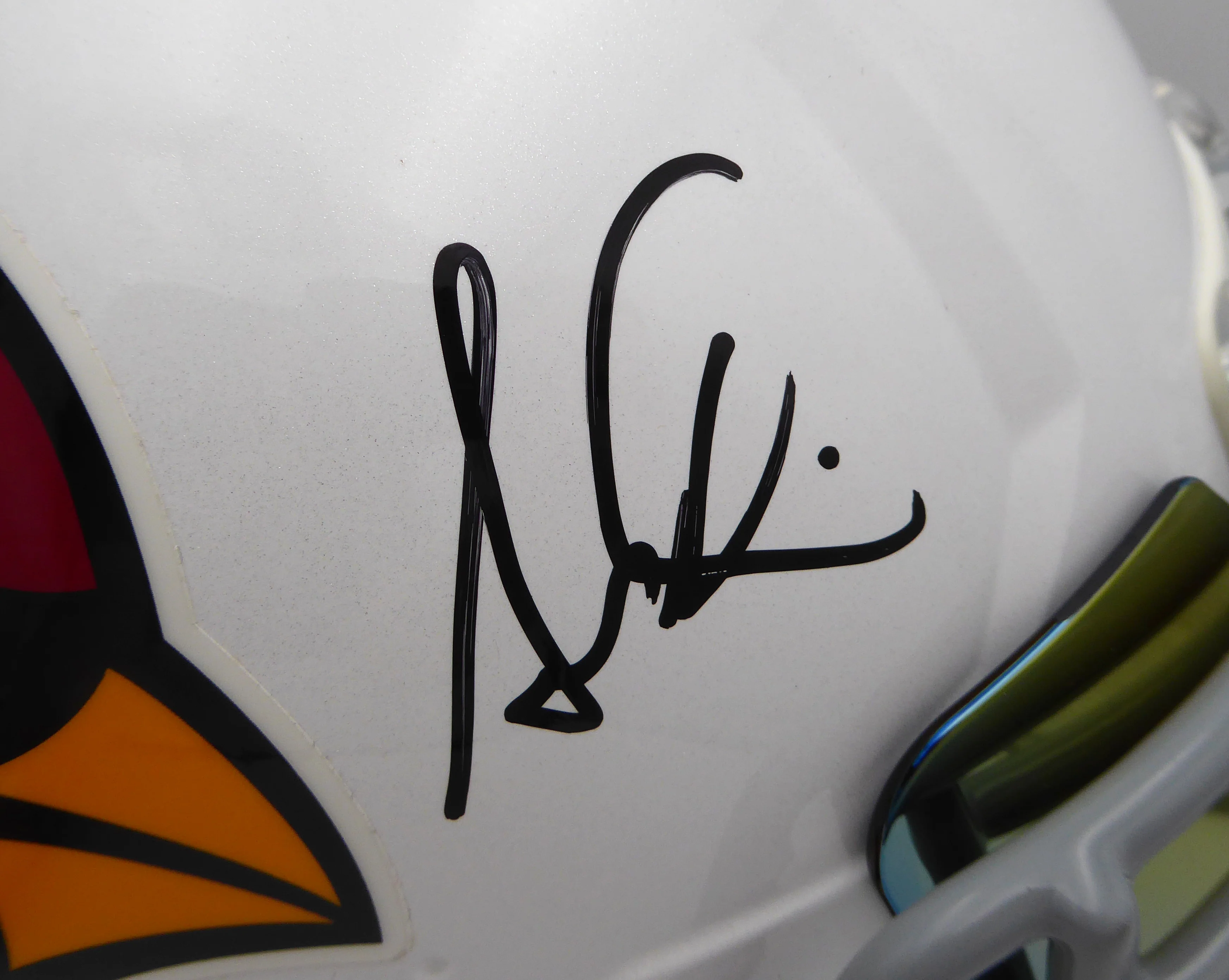 Simeon Rice Autographed Authentic Full Size Helmet Arizona Cardinals With Visor Beckett BAS QR #BP55362 - Image 2