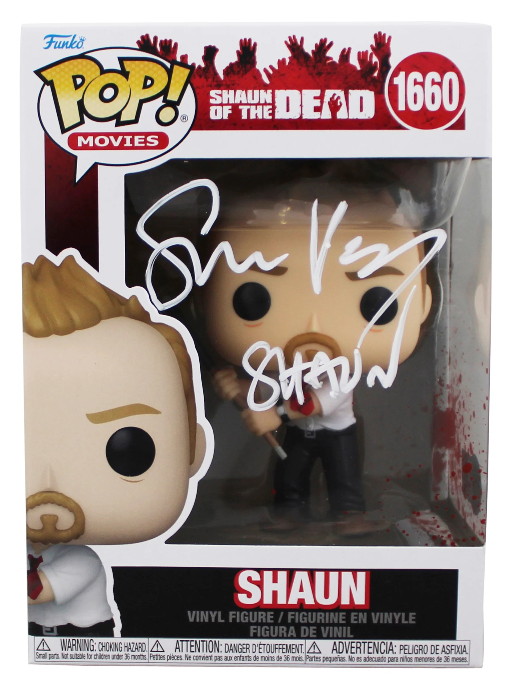 Simon Pegg Shaun of the Dead "Shaun" Signed #1660 Funko Pop Vinyl Figure BAS Wit - Image 2