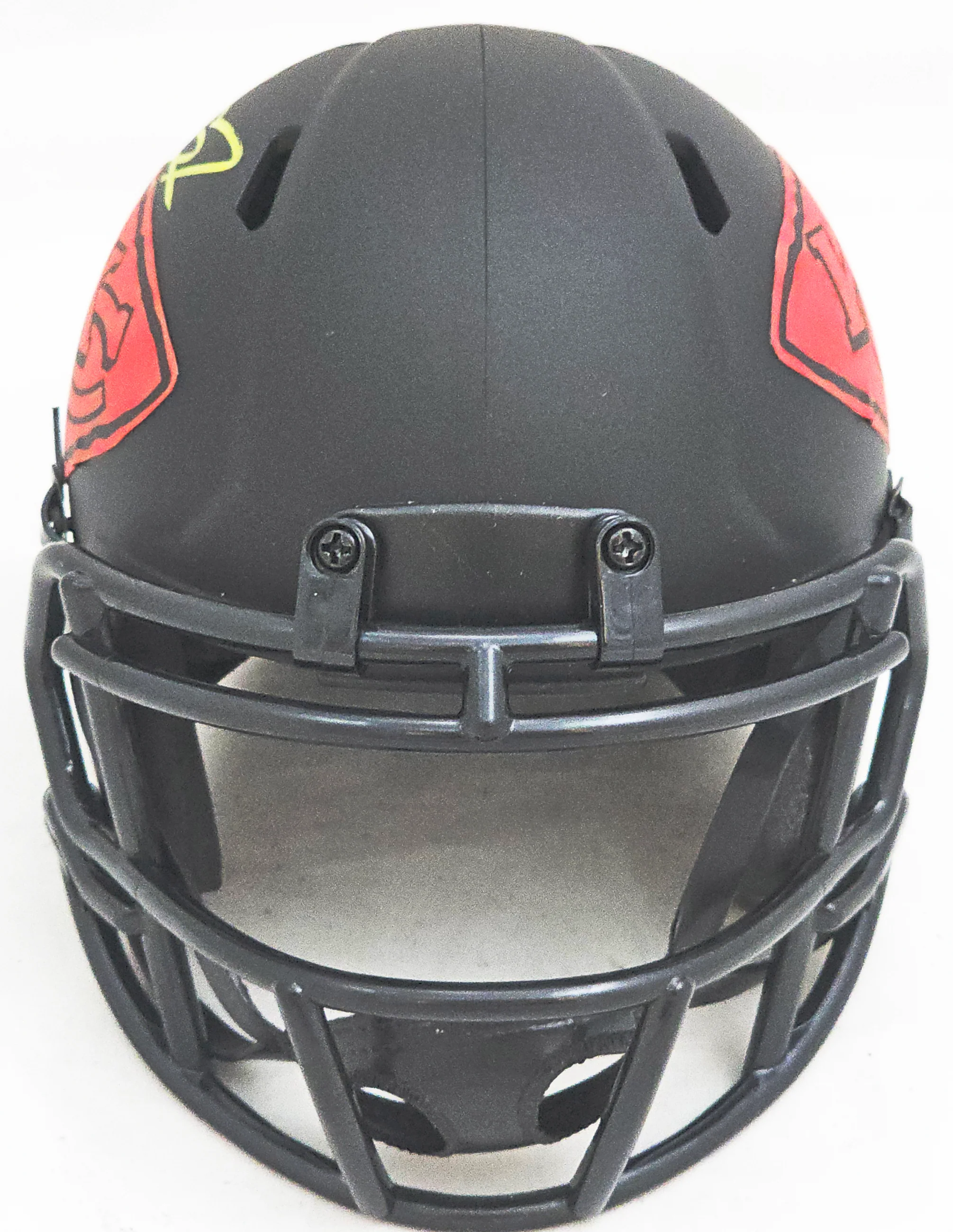 Skyy Moore Autographed Kansas City Chiefs Eclipse Black Speed Mini Helmet Beckett BAS Witness Stock #220531 - Image 3