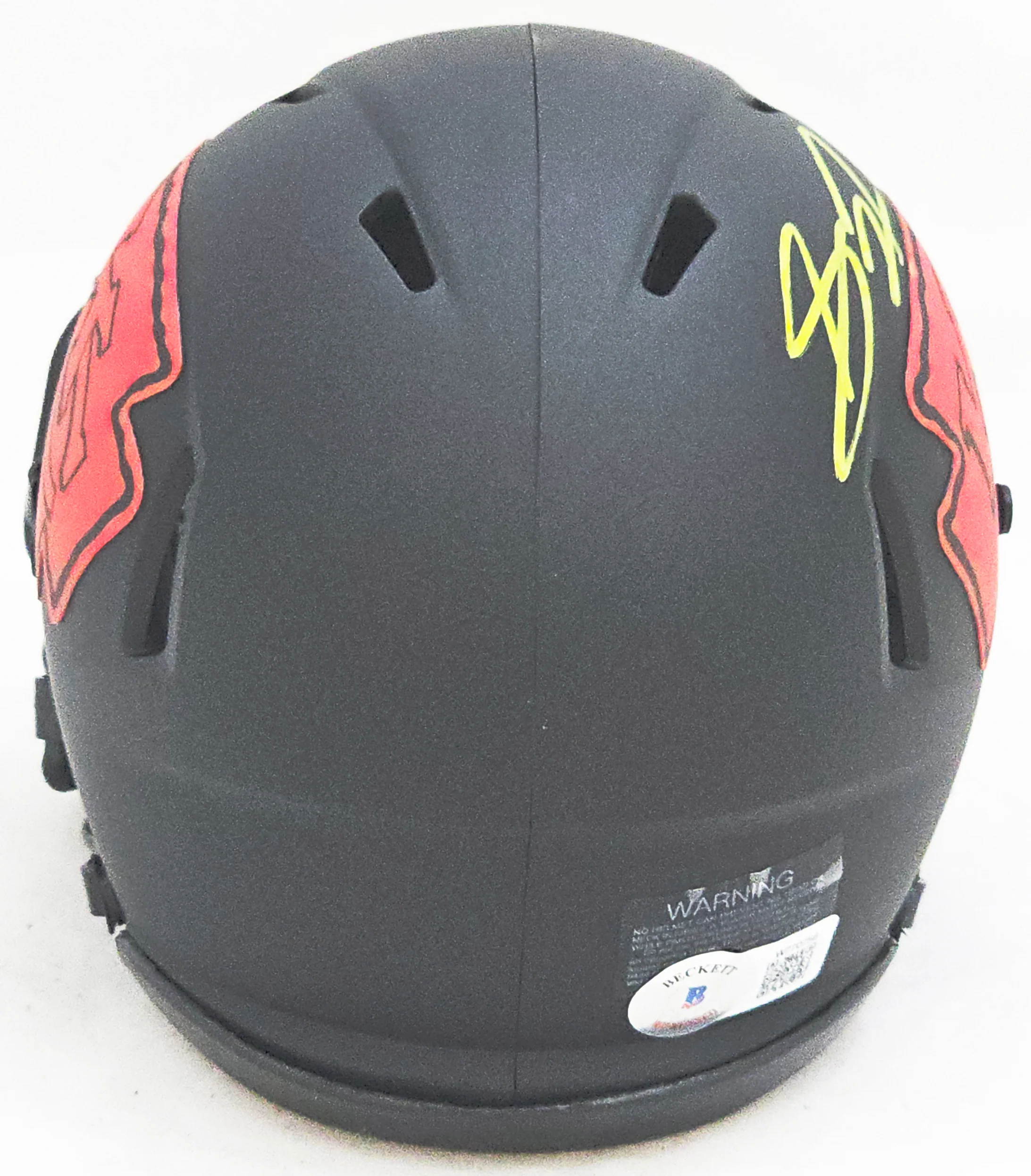 Skyy Moore Autographed Kansas City Chiefs Eclipse Black Speed Mini Helmet Beckett BAS Witness Stock #220531 - Image 4