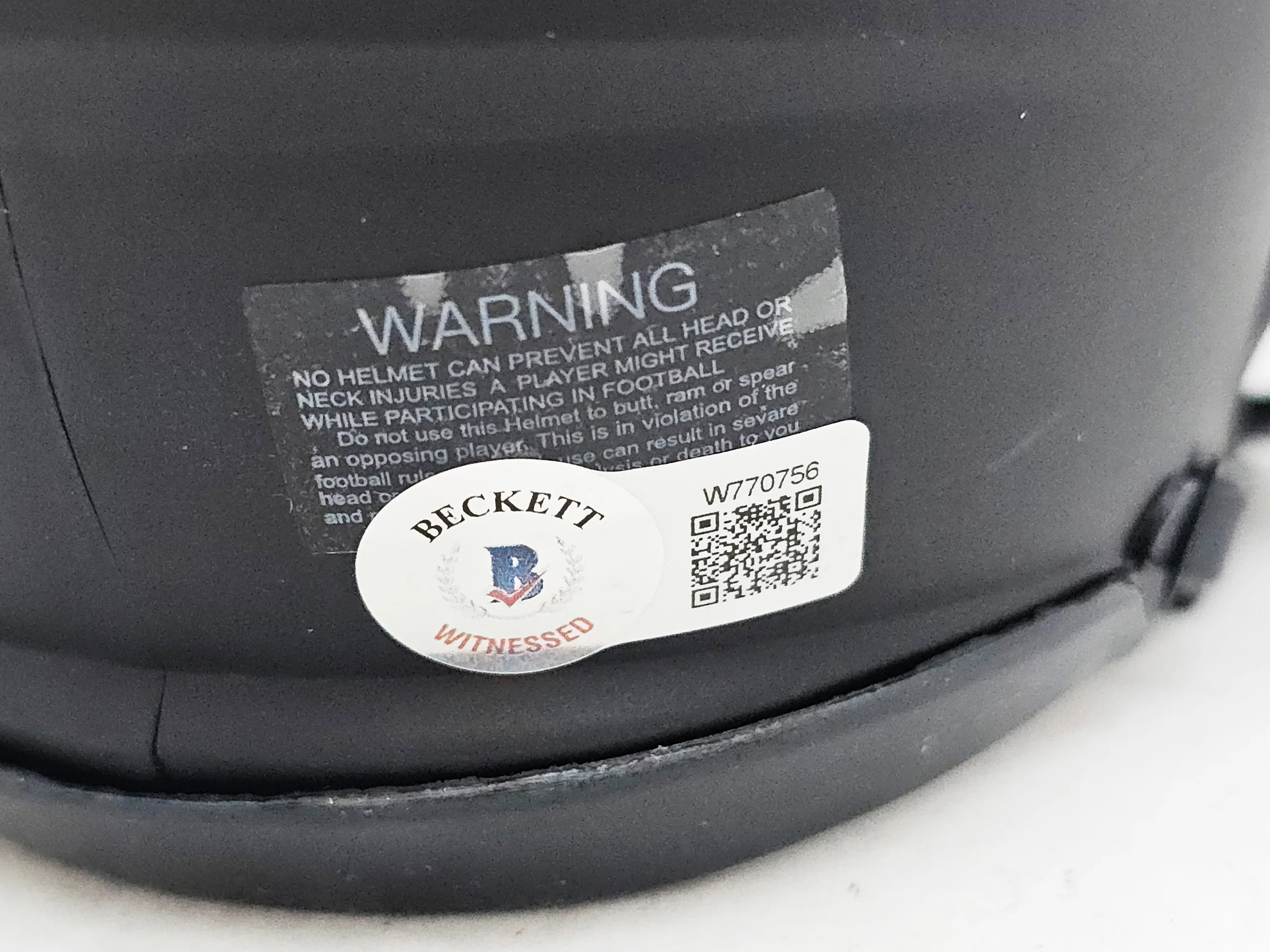 Skyy Moore Autographed Kansas City Chiefs Eclipse Black Speed Mini Helmet Beckett BAS Witness Stock #220531 - Image 5