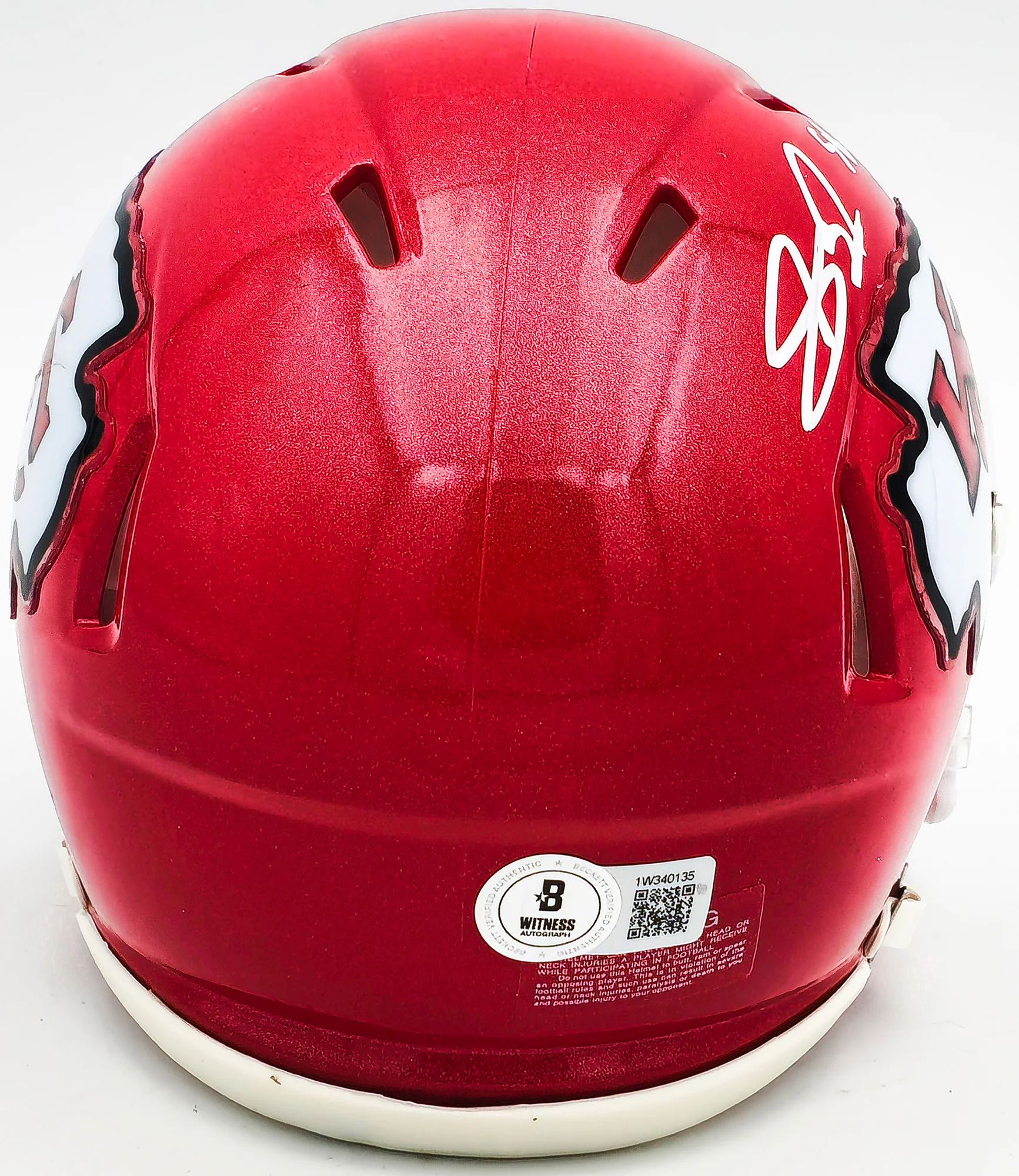 Skyy Moore Autographed Kansas City Chiefs Red Speed Mini Helmet "SB LVII LVIII Champs" Beckett BAS Witness Stock #224838 - Image 4