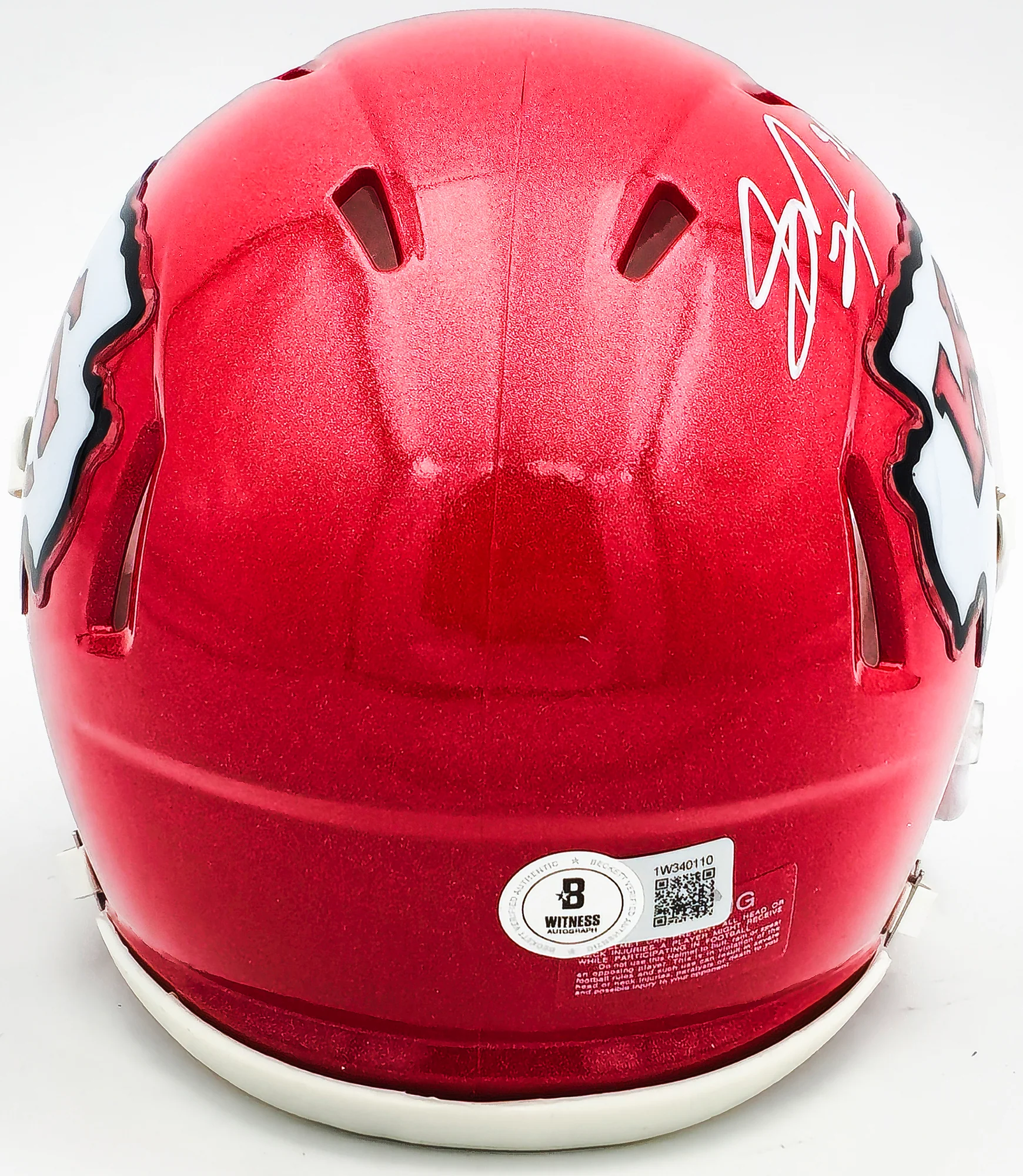 Skyy Moore Autographed Kansas City Chiefs Red Speed Mini Helmet "SB LVII LVIII Champs" Beckett BAS Witness Stock #224839 - Image 4
