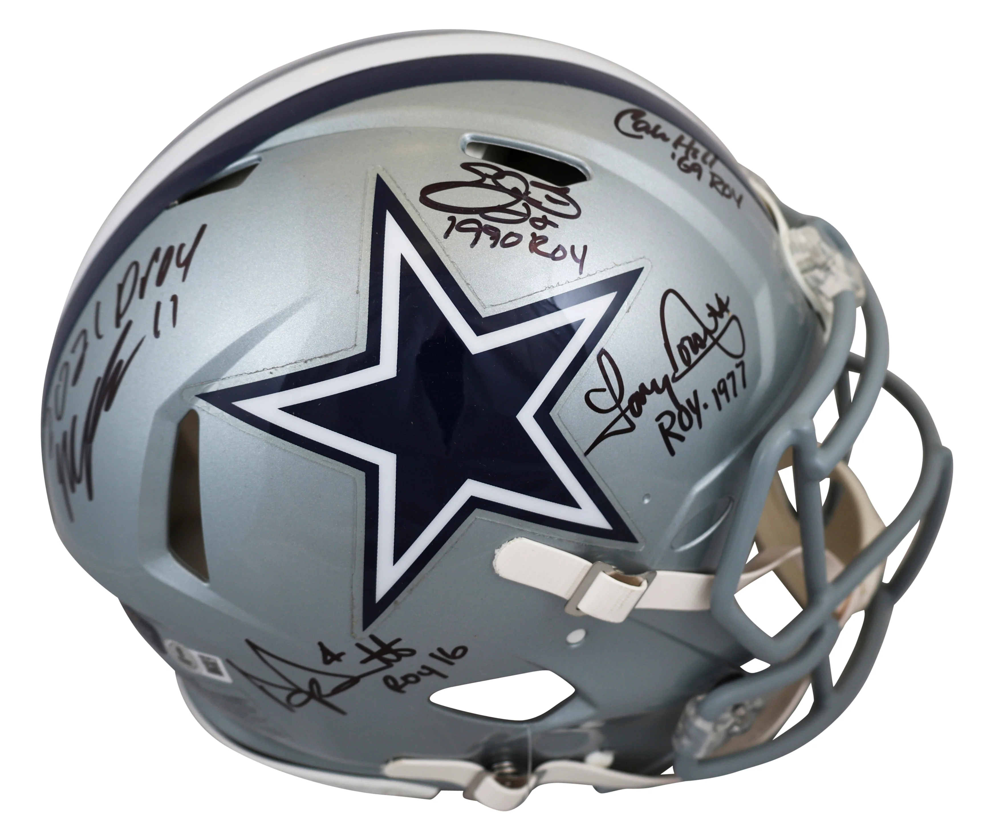 Smith, Dorsett, Parsons, Prescott +1 Signed F/S Speed Proline Helmet w/ Case BAS - Image 3
