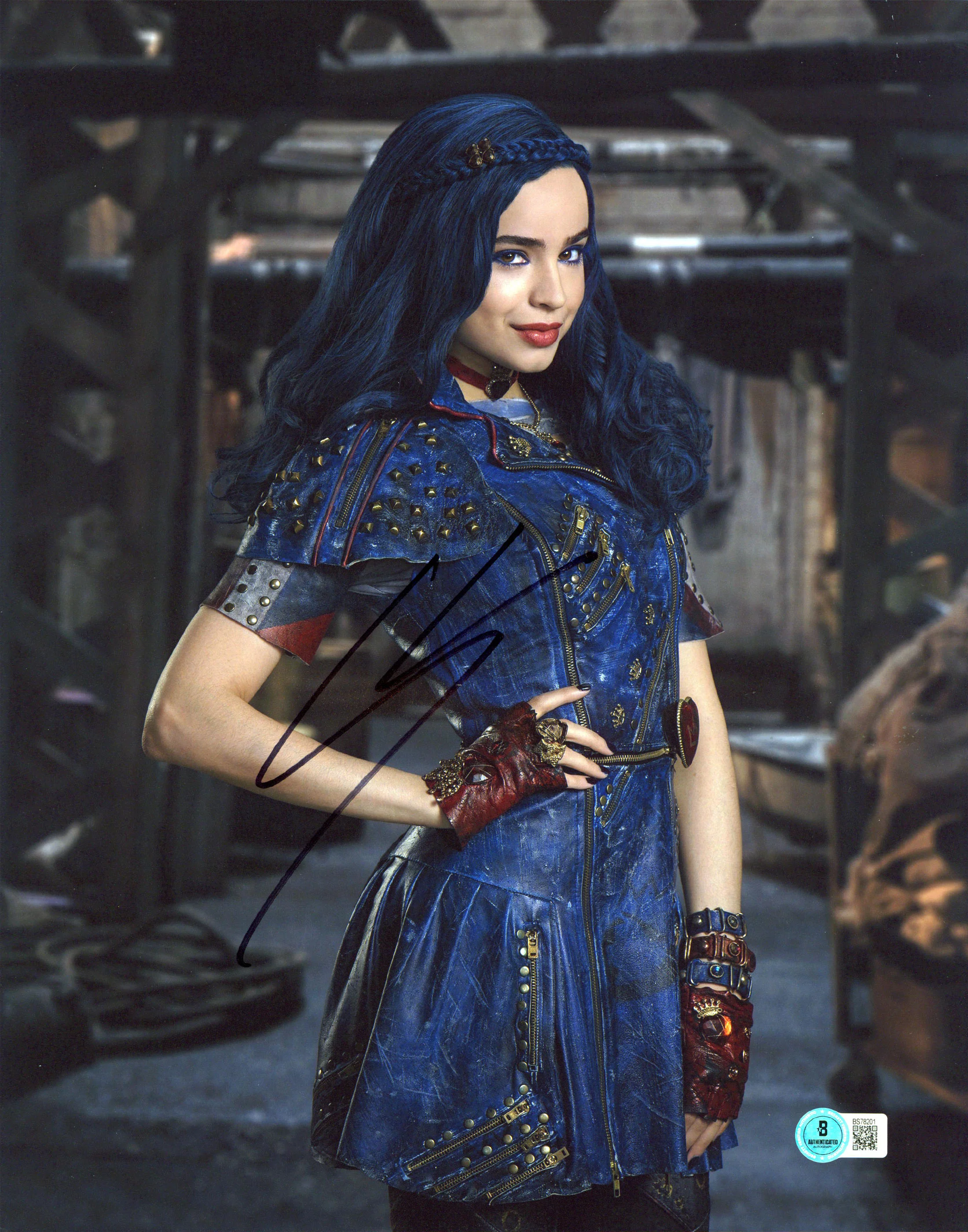 Sofia Carson Descendants Authentic Signed 11x14 Vertical Photo BAS #BS78201 - Image 2