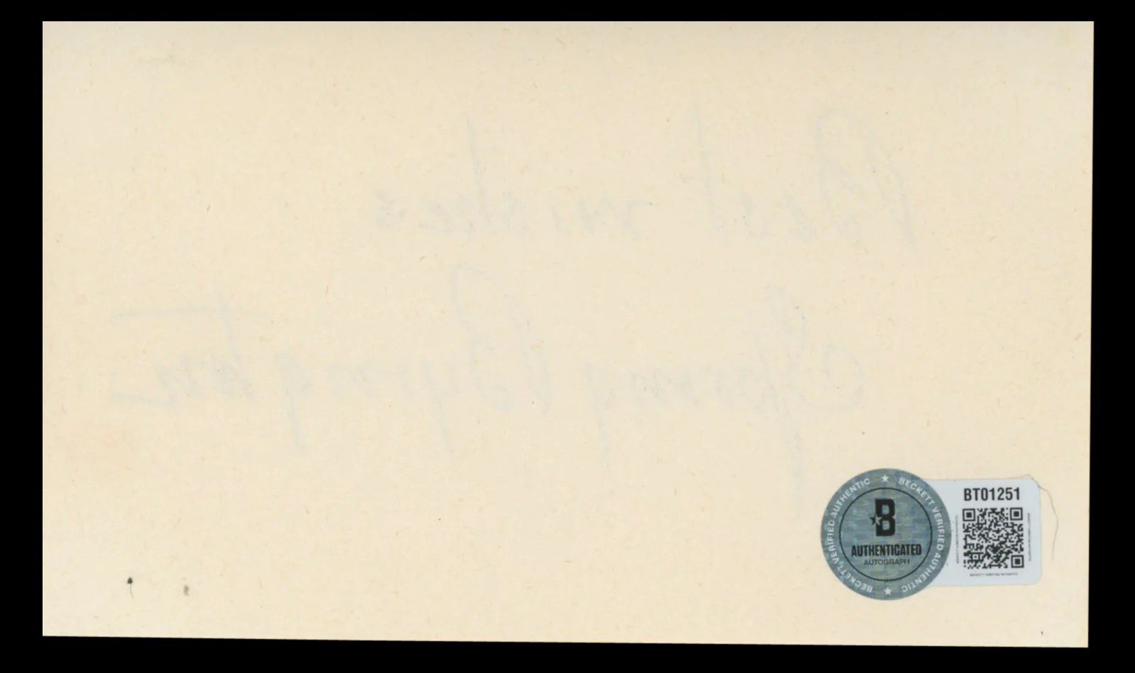 Spring Byington December Bride Best Wishes Authentic Signed 3x5 Index Card BAS #BT01251 - Image 3