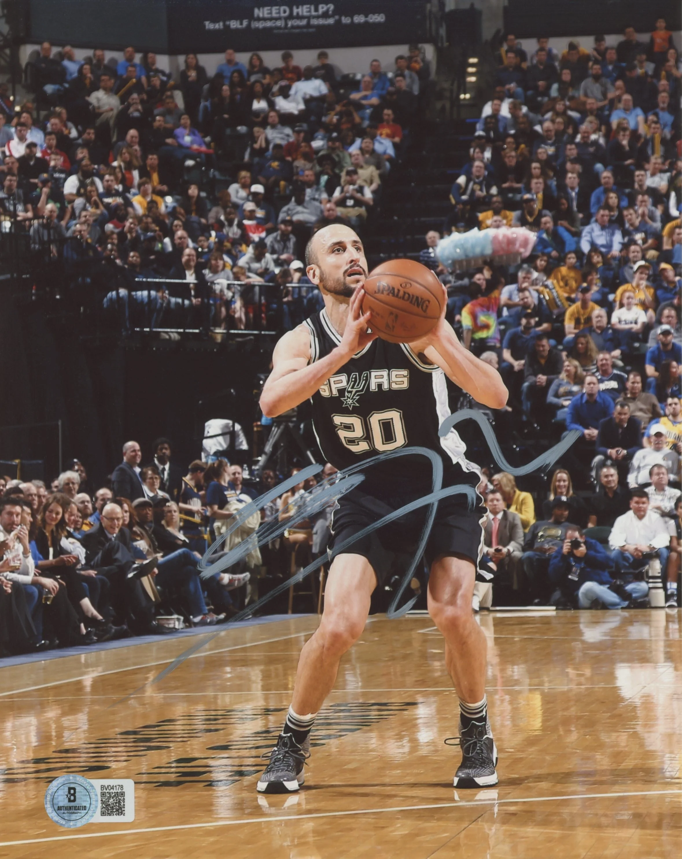 Spurs Manu Ginobili Authentic Signed 8x10 Vertical Photo BAS #BV04178 - Image 2